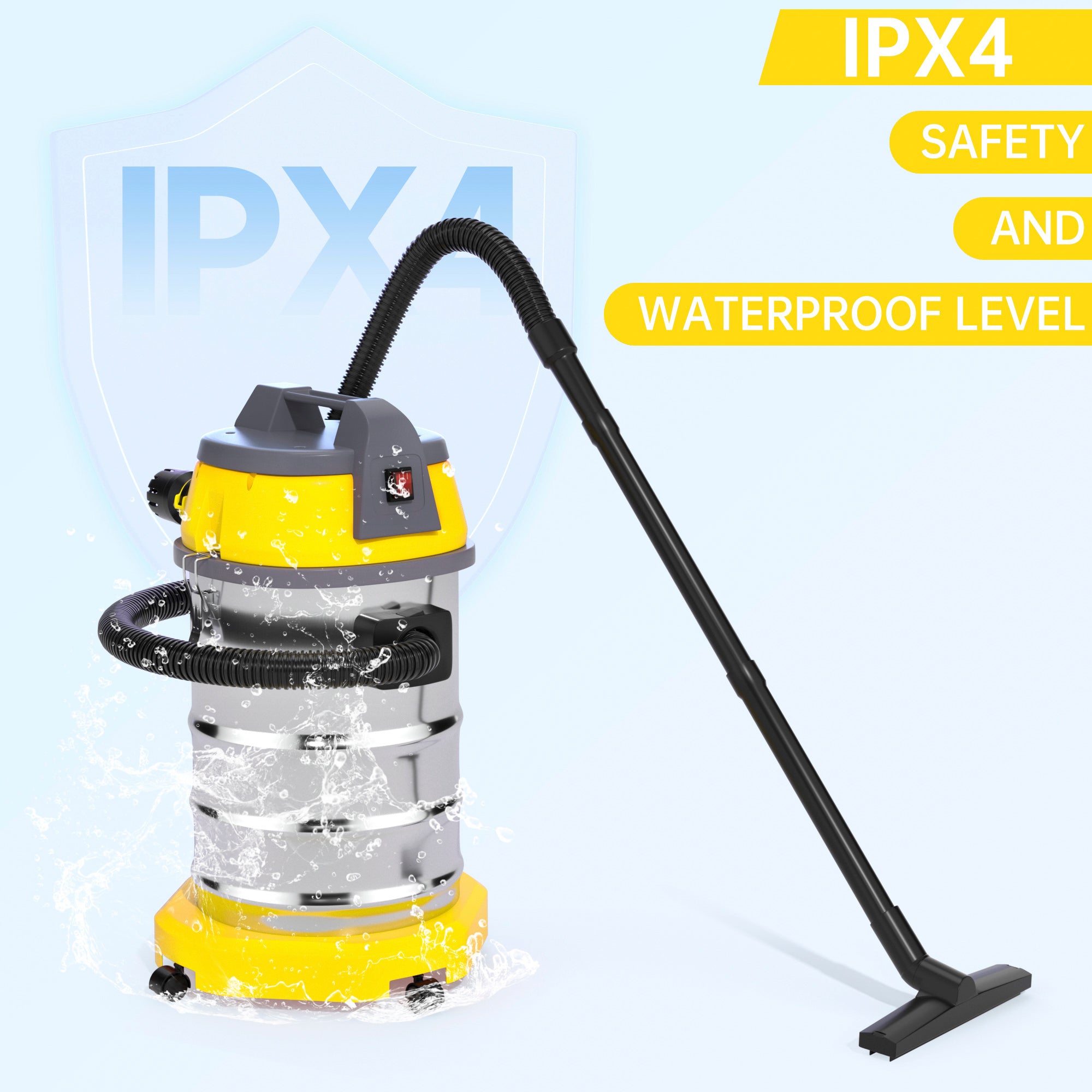 Wet Dry Blow Three Uses 10 Gallon 3200w 8 Peak Hp Stainless Steel Shop Vac Vacuum Cleaner Garage Portable Car Detailing For House Garage Workshop Car