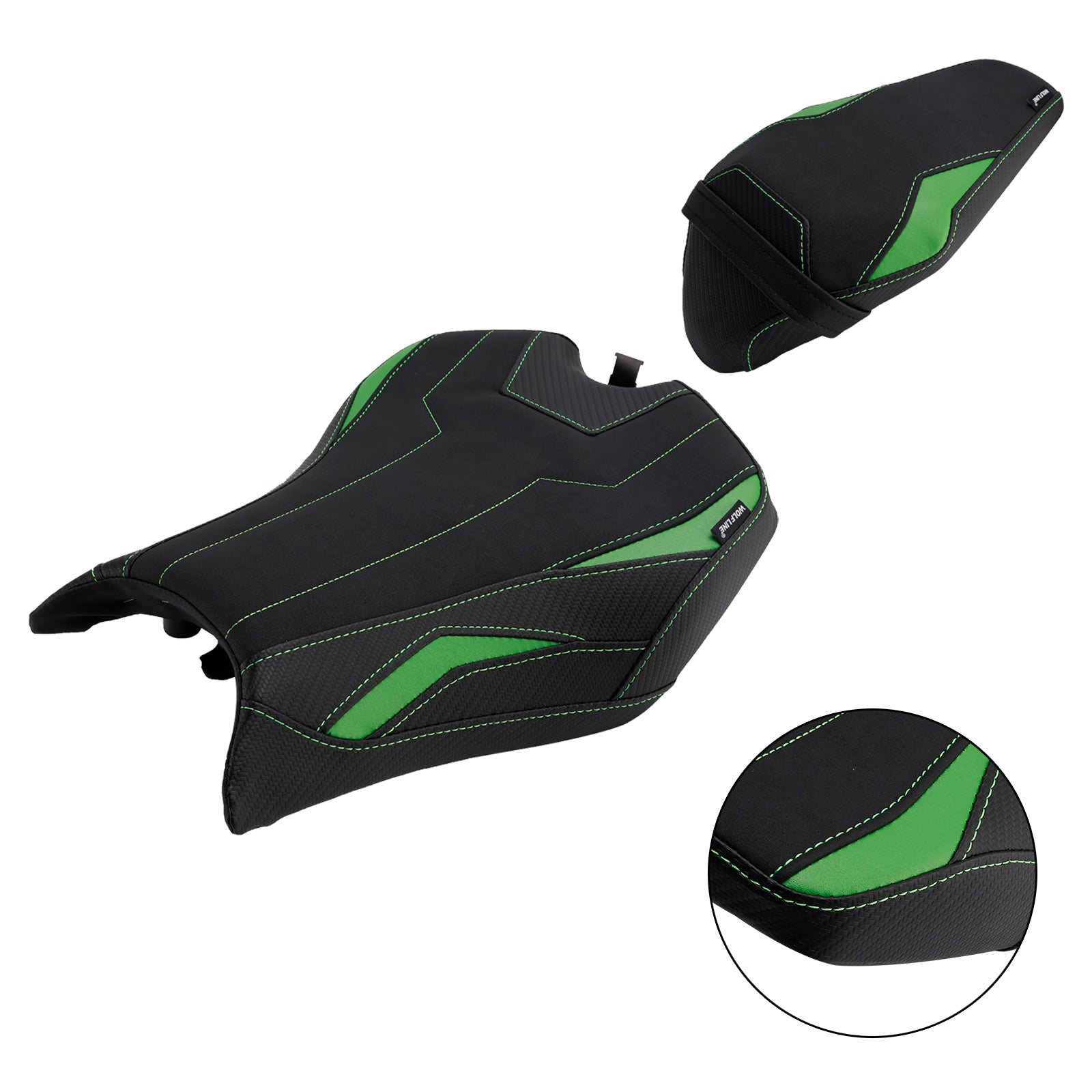 Front&Rear Raider Passenger Cushion Kit Green1 For Kawasaki Z900 Zr900-F 2025-