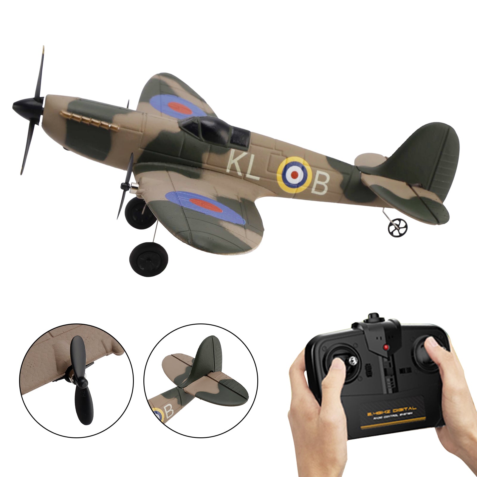 RC 76205 2.4GHz 3CH Airplane Fixed Wing With Gyro System 2 Batteries Kid Toy