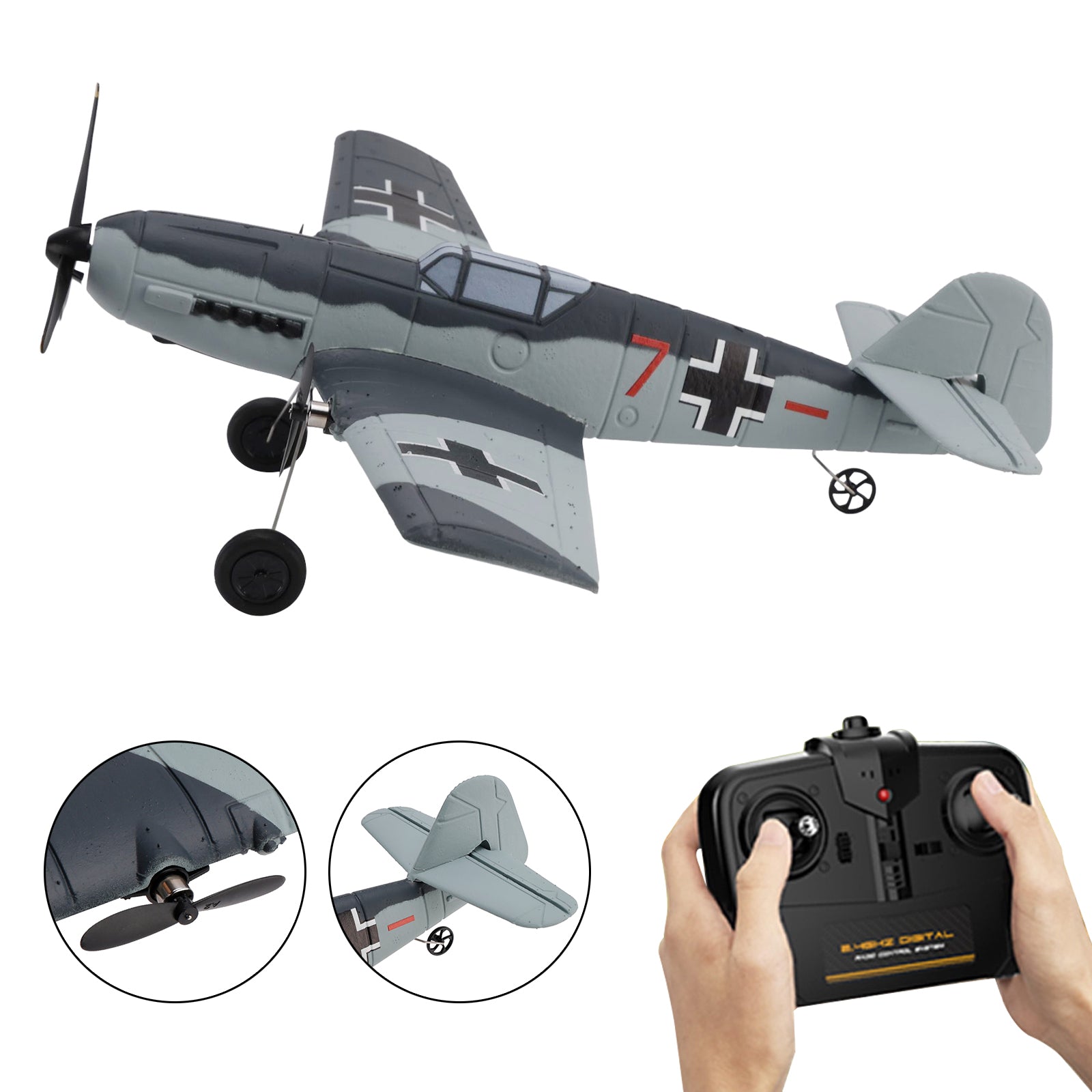 RC 76206 2.4GHz 3CH Airplane Fixed Wing With Gyro System 2 Batteries Kid Toy