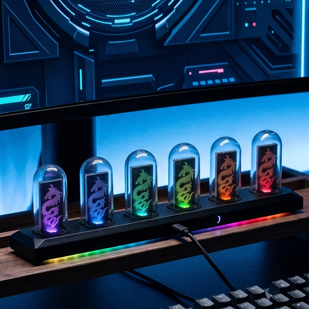 Nixie Tube Clock Wi-Fi 12/24H Temperature Humidity Wind Direction Precipitation