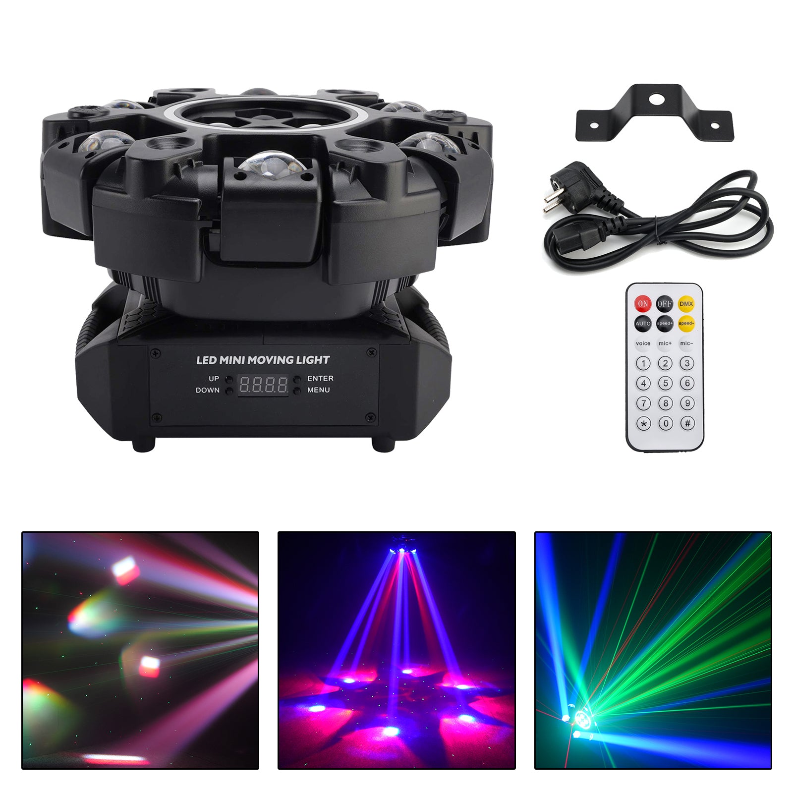 6 Arm Moving Head Stage Light Rgbw With 4 Honeycomb Beams DMX Control For Party