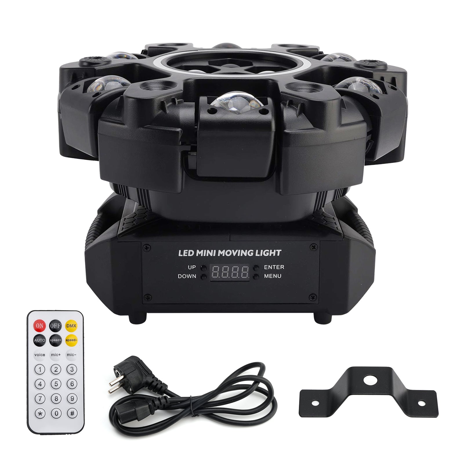 6 Arm Moving Head Stage Light Rgbw With 4 Honeycomb Beams DMX Control For Party