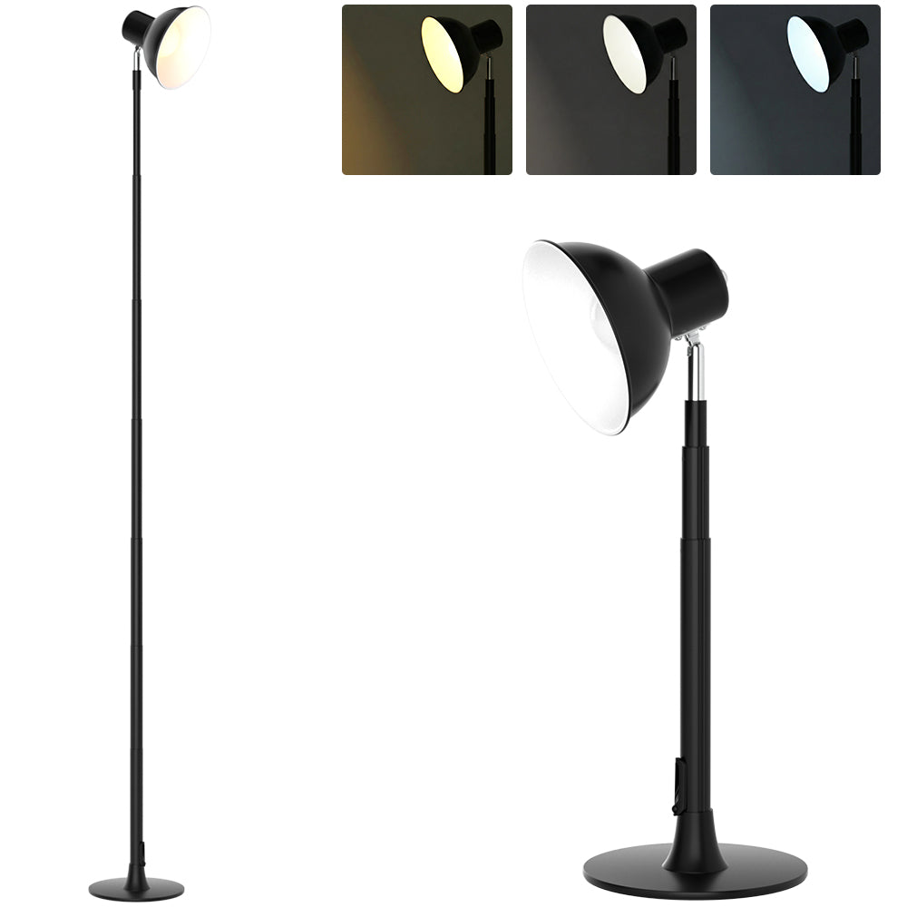 Dimmable for Living Room/Office-Walnut/Black Adjustable LED Floor & Table Lamp 3 Colors