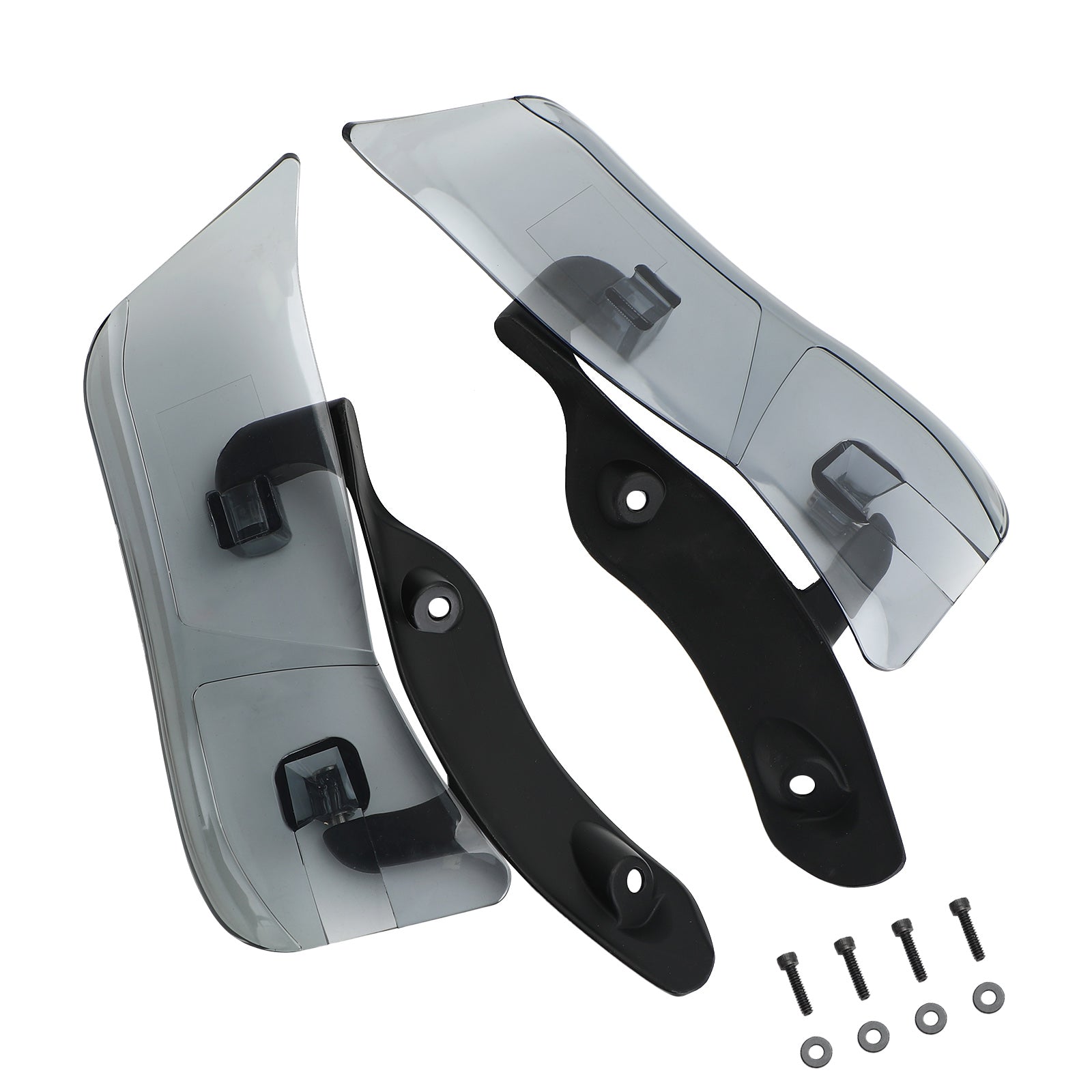 Adjustable Upper Fairing Side Wind Air Deflector For Road Glide 2015-2023 Generic Black Smoke