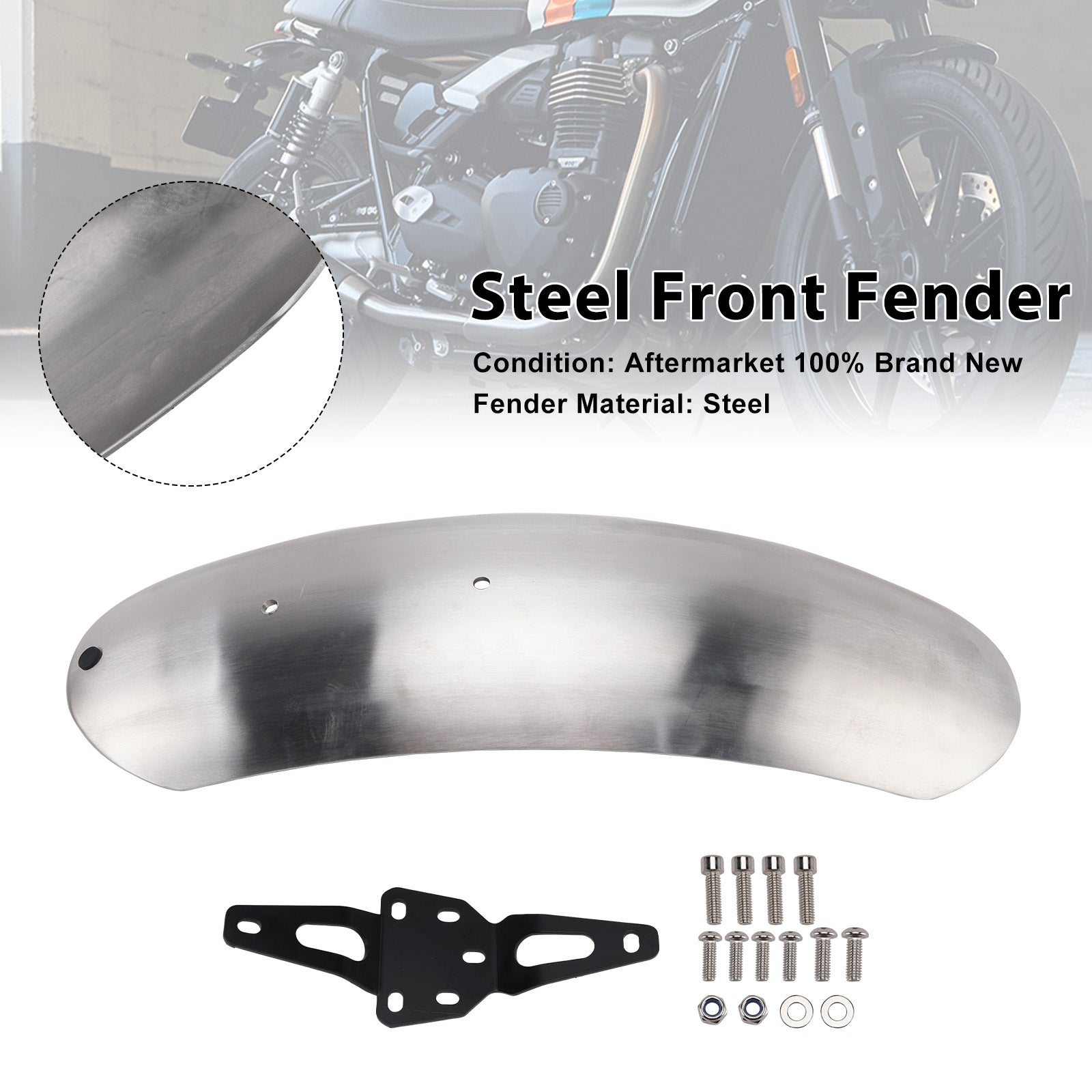 Steel Front Fender Mudguard For Street Scrambler 900 Speed Twin 900