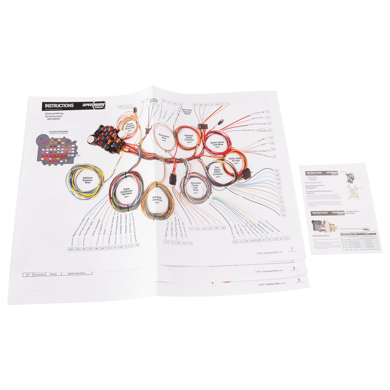 Universal 22 Circuit Wiring Harness Custom Wire Kit Xl Wires 91064022