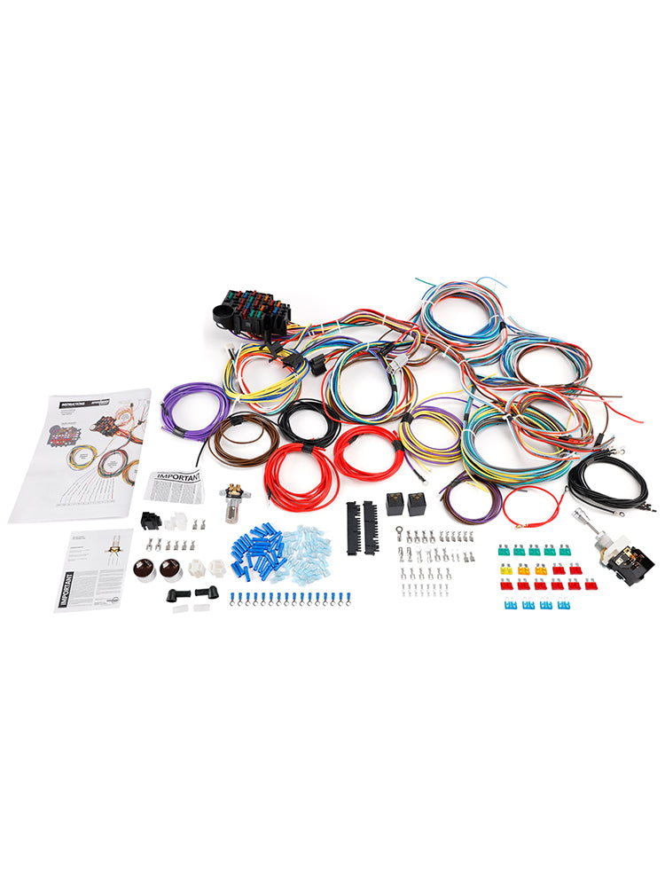 Universal 22 Circuit Wiring Harness Custom Wire Kit Xl Wires 91064022
