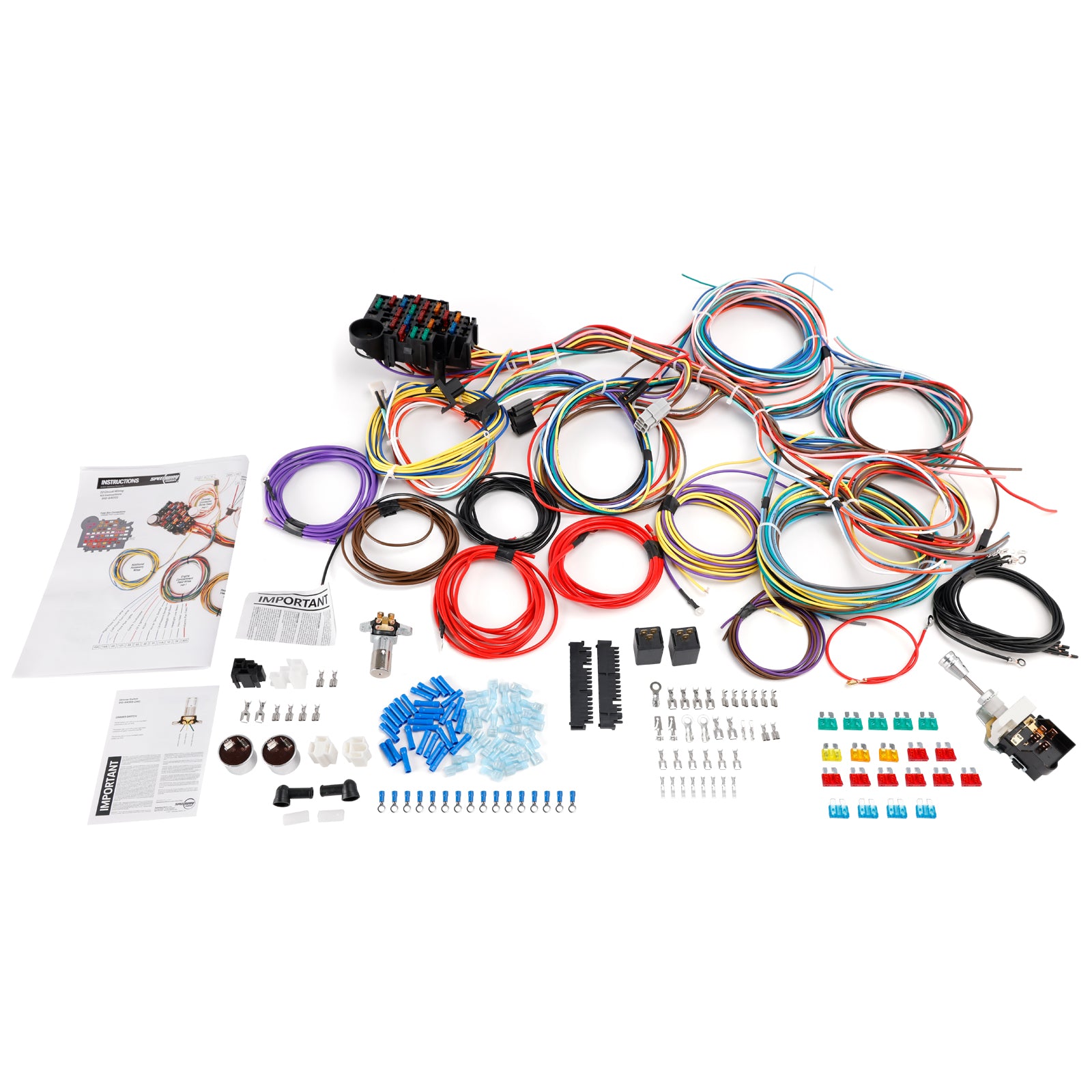 Universal 22 Circuit Wiring Harness Custom Wire Kit Xl Wires 91064022