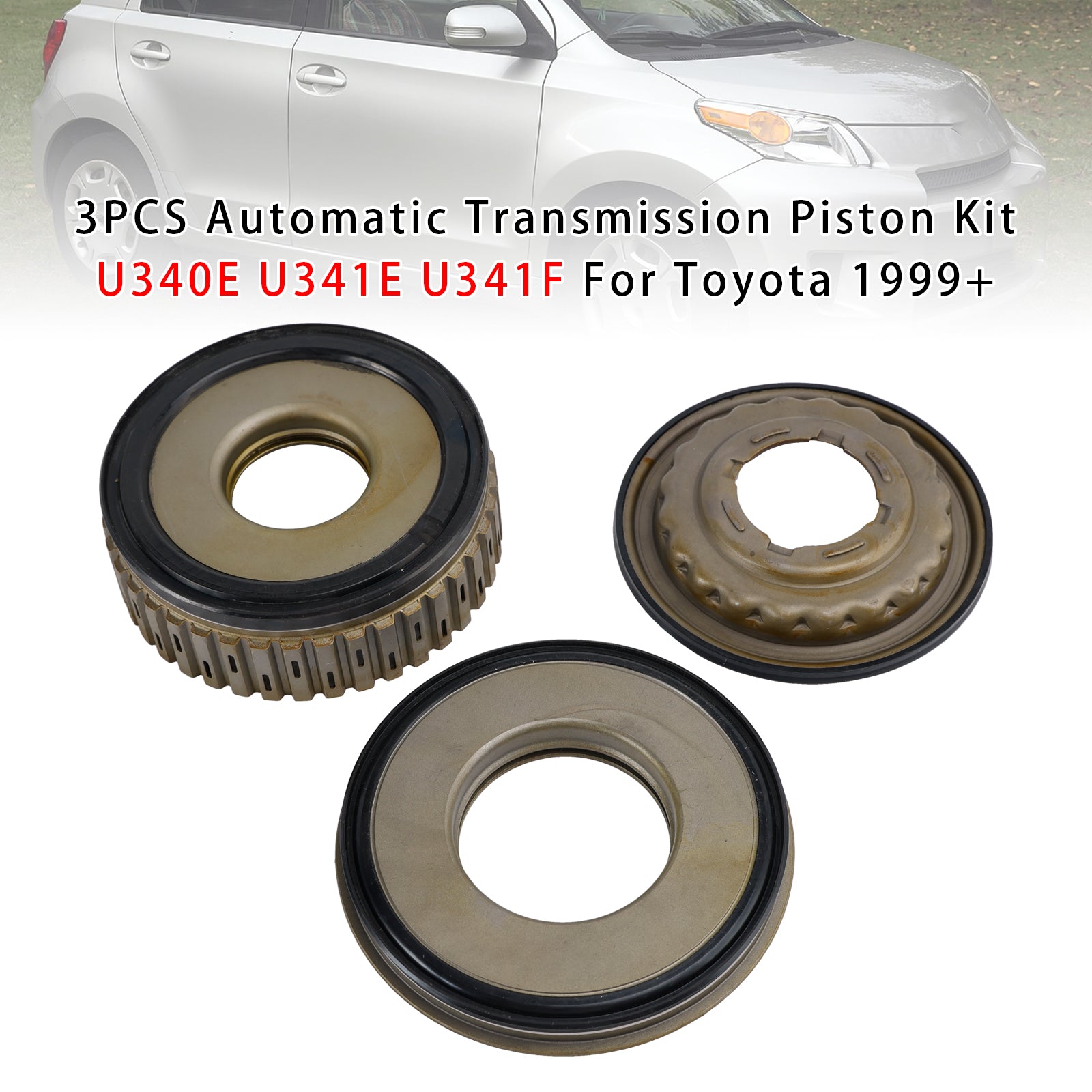 3Pcs Automatic Transmission Piston Kit U340E U341E U341F For Toyota 1999+