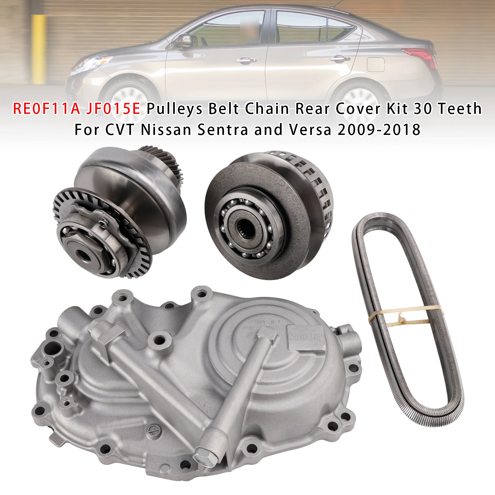 RE0F11A JF015E Pulleys Belt Chain Rear Cover Kit 30 Teeth For CVT Nissan 09-2018