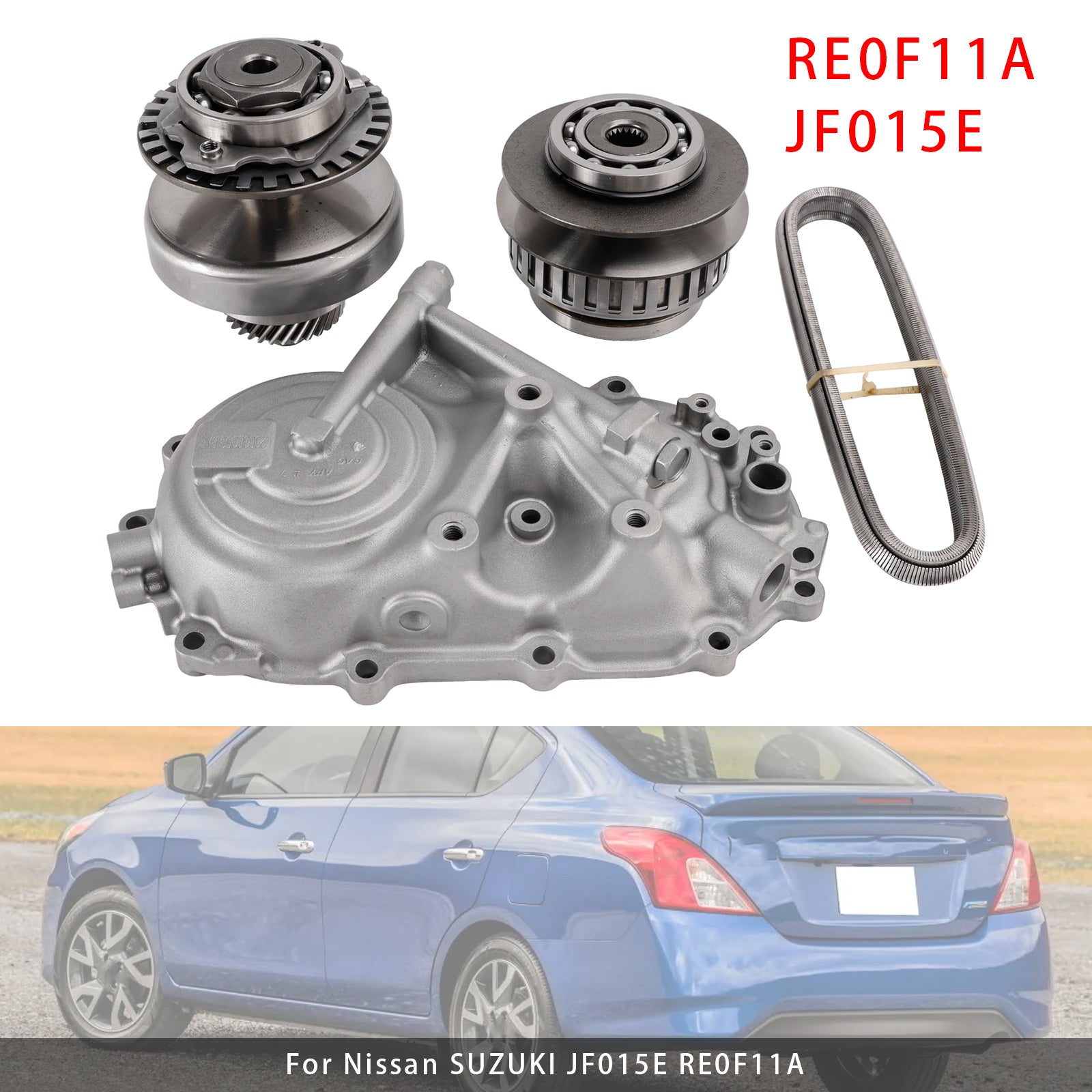 RE0F11A JF015E Pulleys Belt Chain Rear Cover Kit 30 Teeth For CVT Nissan 09-2018