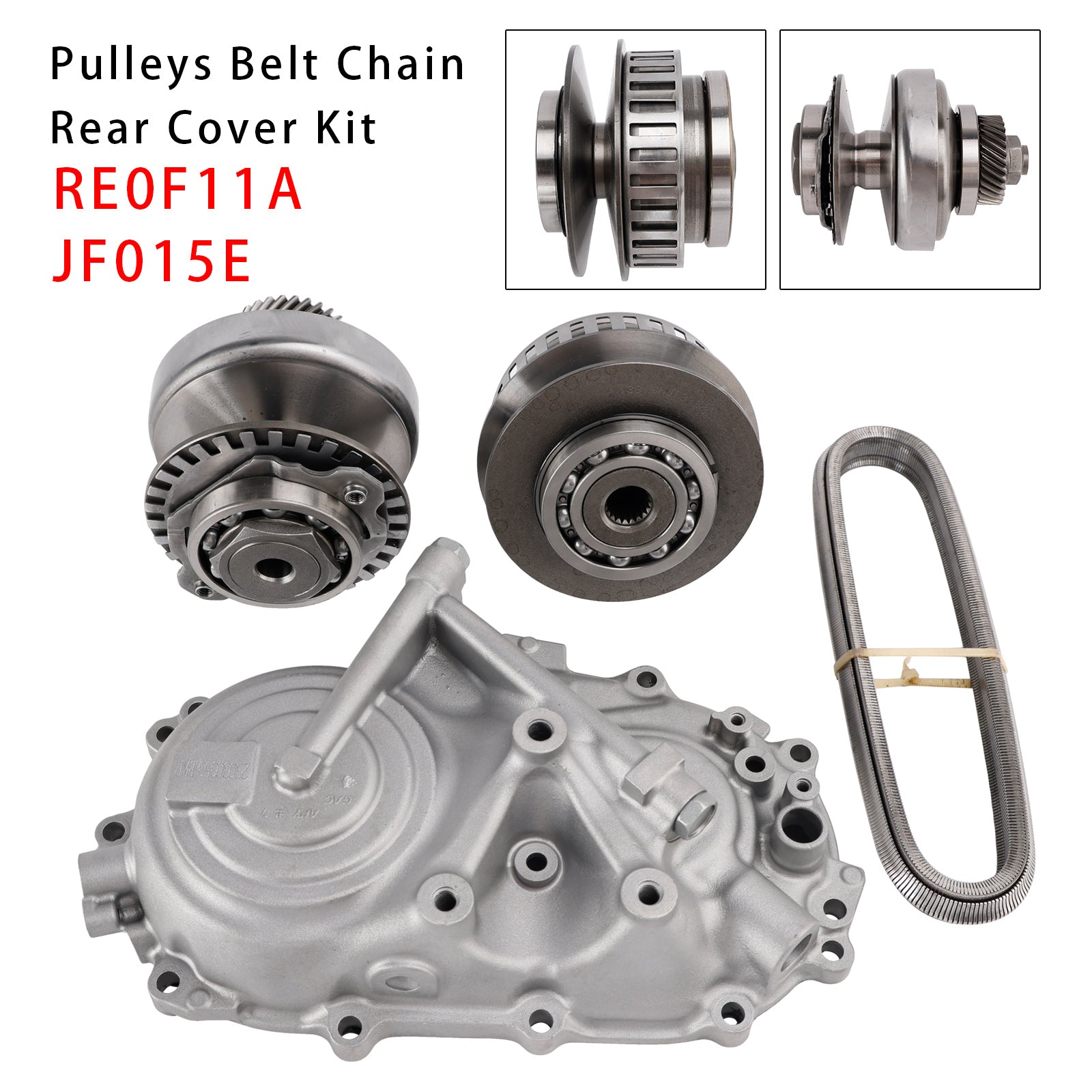 RE0F11A JF015E Pulleys Belt Chain Rear Cover Kit 30 Teeth For CVT Nissan 09-2018