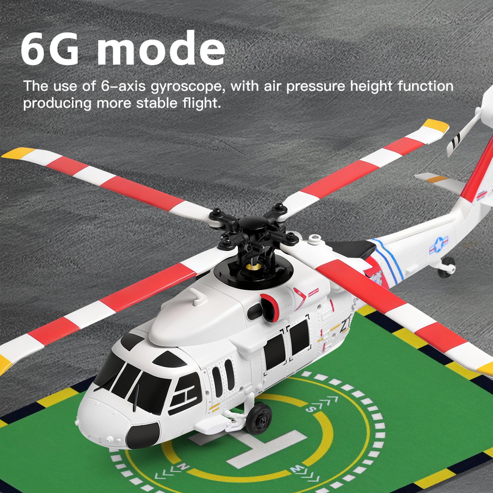 K270 UH-60L 2.4G 4CH 6Axis Gyro Brushless RC Helicopter With 4Paddle Aileronless