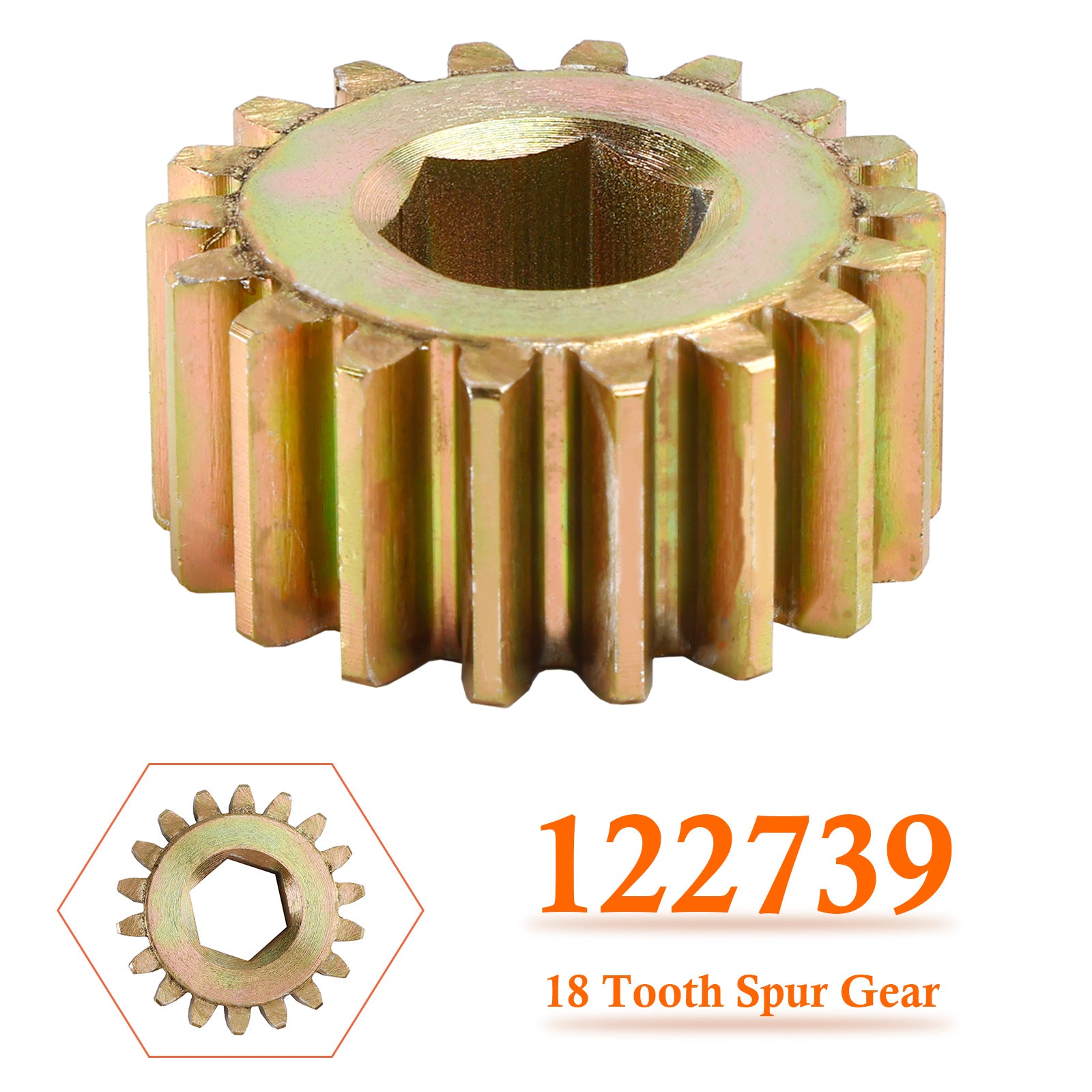122739 Replacement 18 Tooth Spur Gear 12 DP/14.5 PA for Lippert RV Slide Out