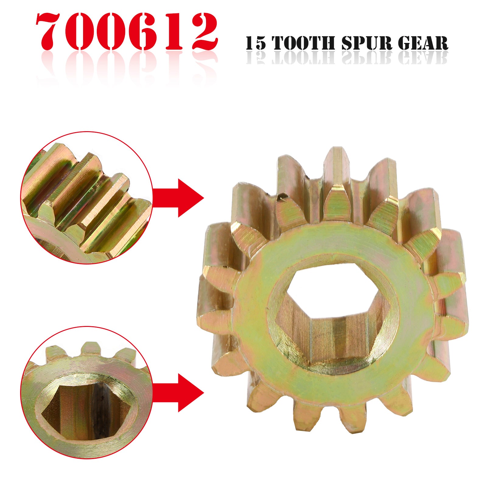 700612 Replace 15 Tooth Spur Gear 10 DP/20 PA for Lippert RV Slide Out Systems