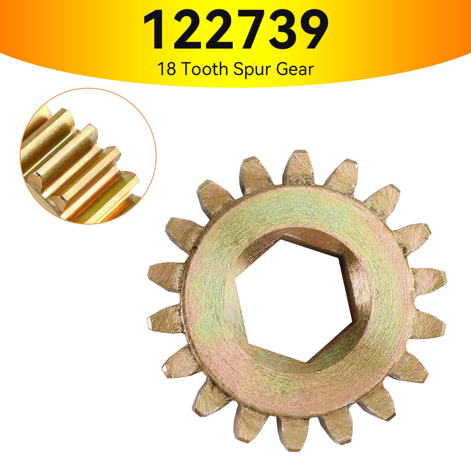 122739 Replacement 18 Tooth Spur Gear 12 DP/14.5 PA for Lippert RV Slide Out
