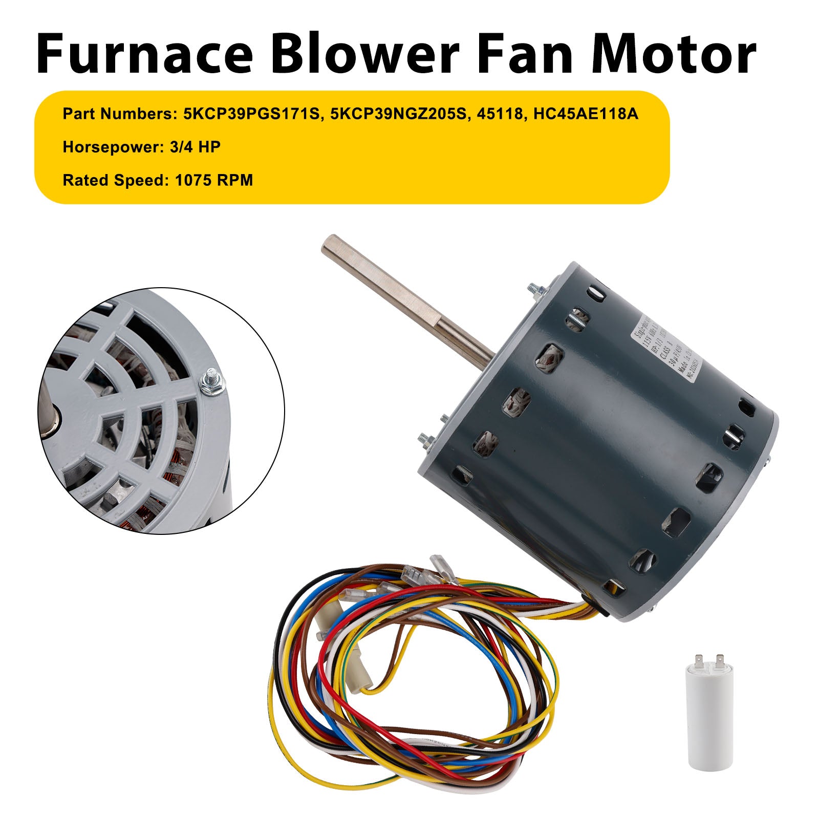 5KCP39PGS171S Furnace Blower Motor 5KCP39NGZ205S Fan Motor for GE Carrier Genteq