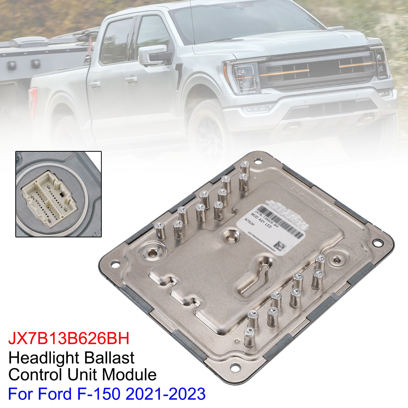 Headlight Ballast Control Unit Module JX7B13B626BH For Ford F-150 2021-2023