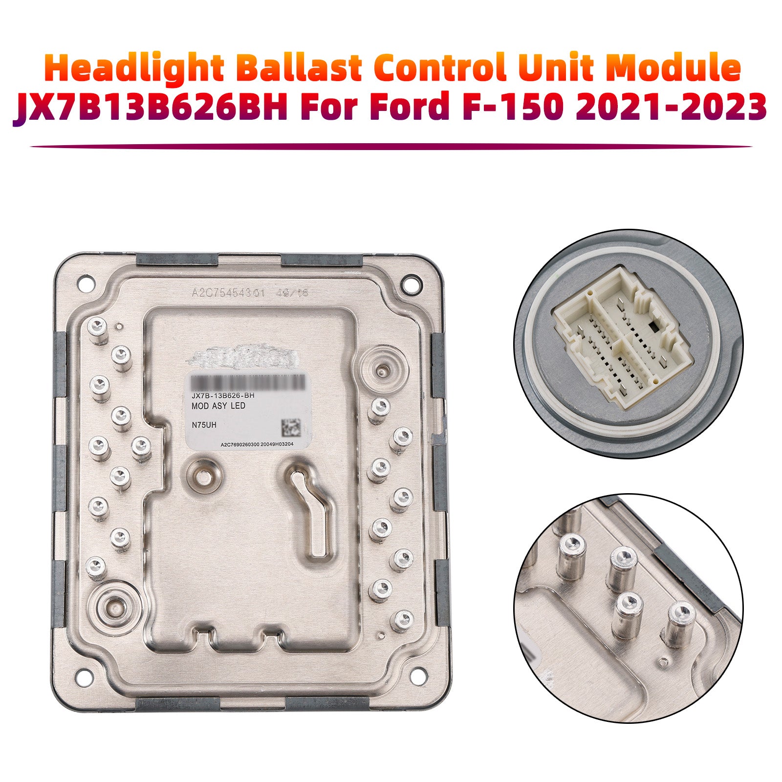 Headlight Ballast Control Unit Module JX7B13B626BH For Ford F-150 2021-2023
