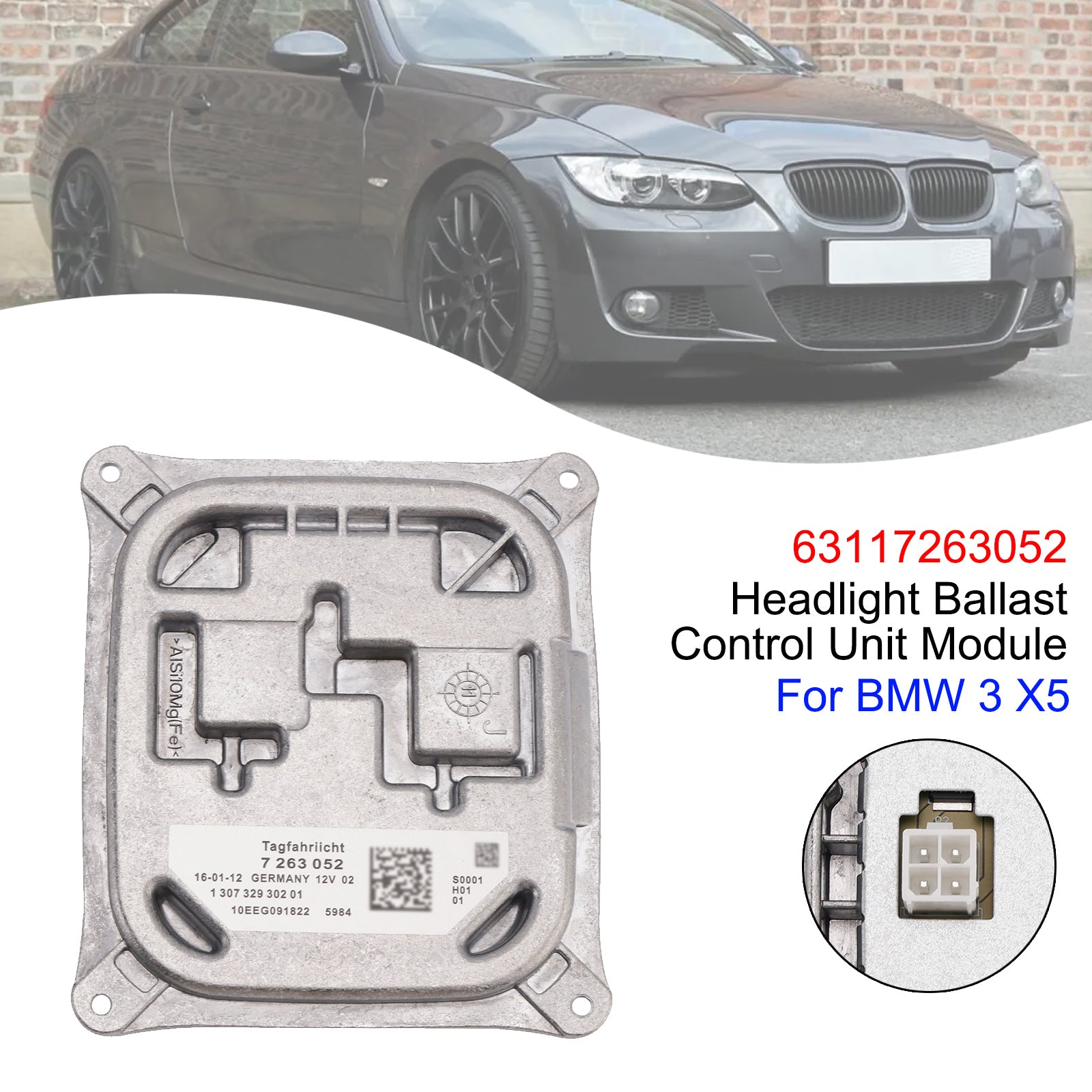 Headlight Ballast Control Unit Module 63117263052 For BMW 3 X5