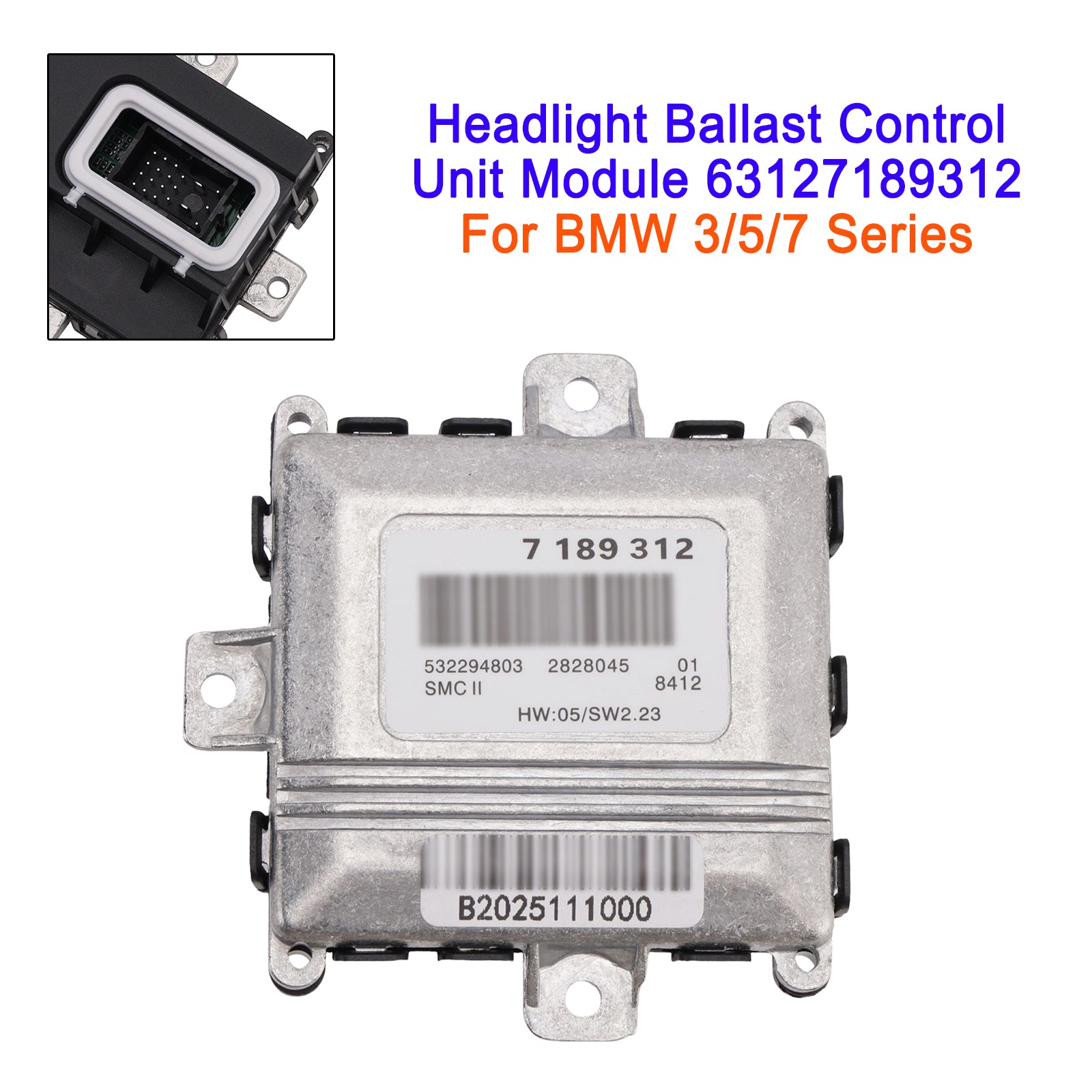 Headlight Ballast Control Unit Module 63127189312 For BMW 3/5/7 Series