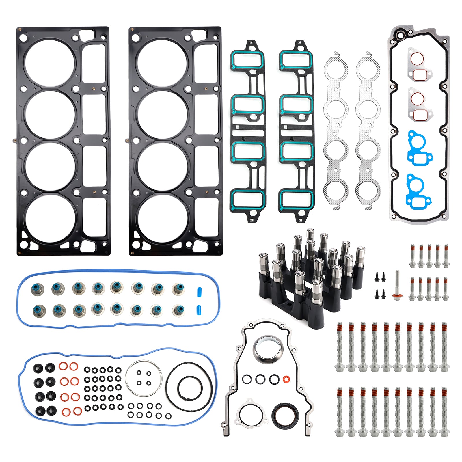 NON AFM Lifters Head Gasket Bolts Kit for Chevy Sierra 6.0L 6.2L V8 2007-16
