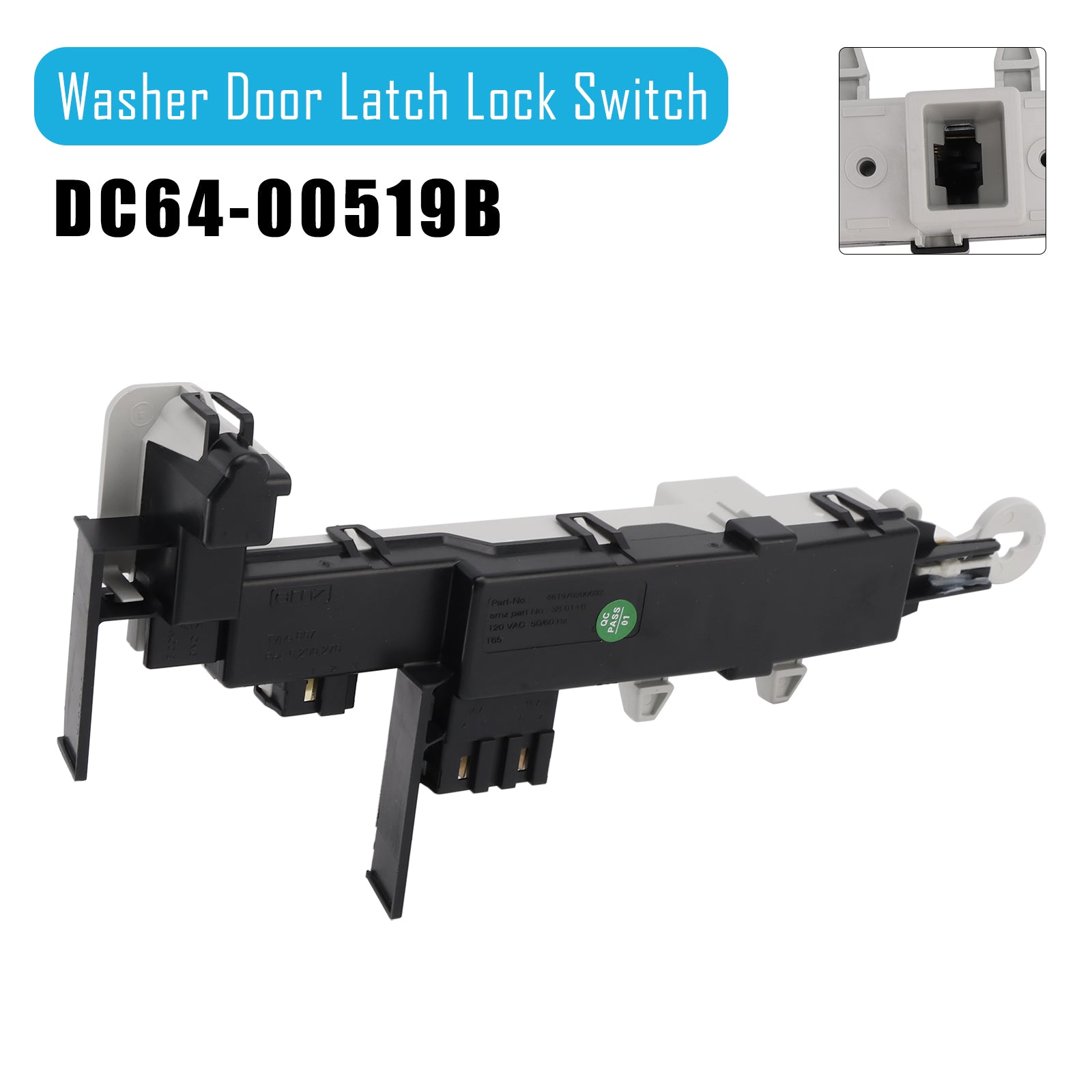 Washer Door Latch Lock Switch DC64-00519B Replace Parts For Samsung For Kenmore