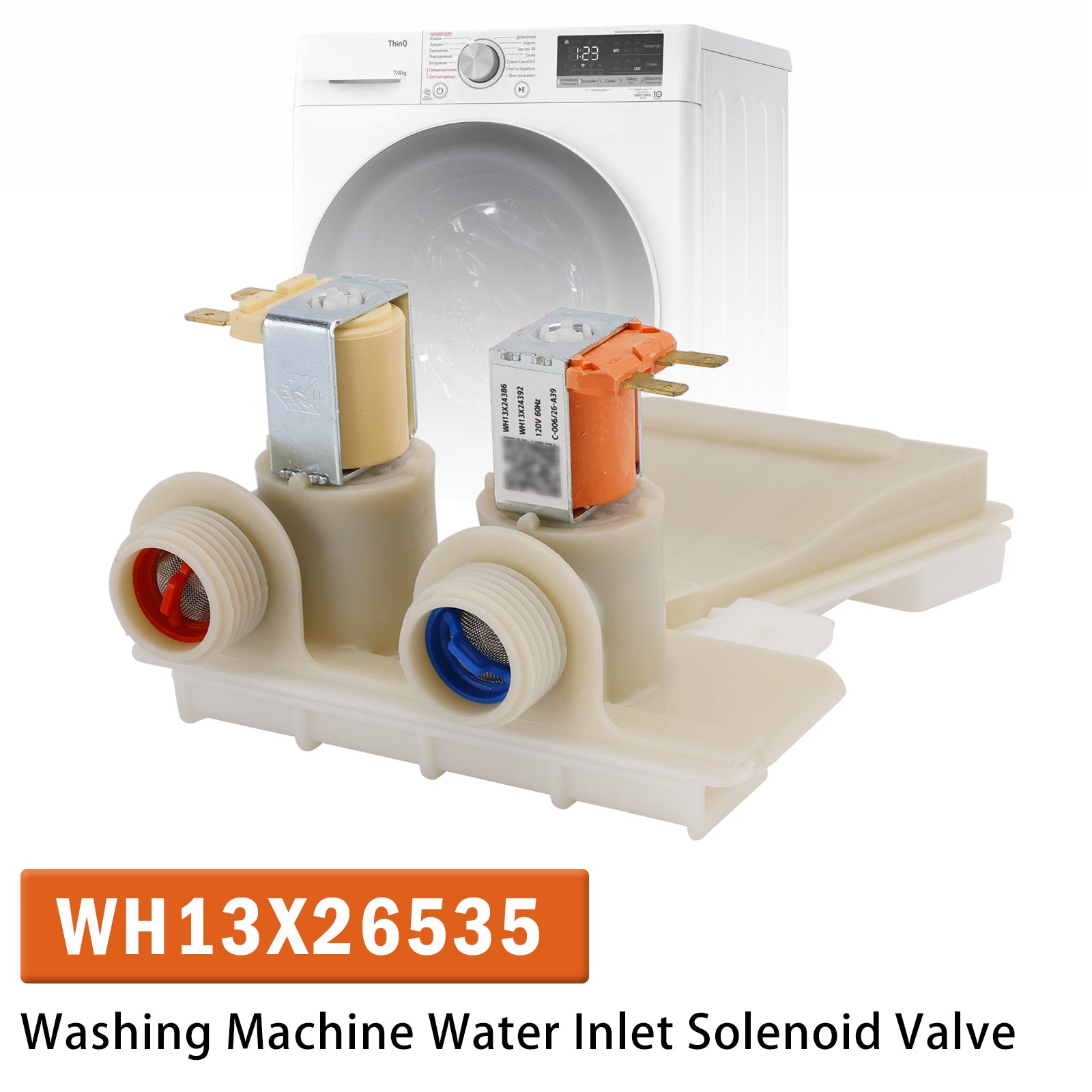 WH13X26535 For GE Washing Machine Water Inlet Solenoid Valve