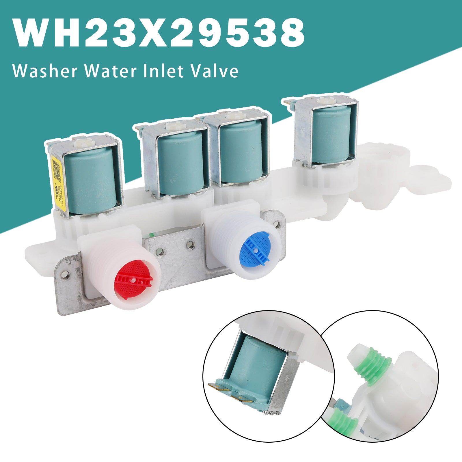 WH23X29538 Washer Water Solenoid Valve For GE Washing Machine