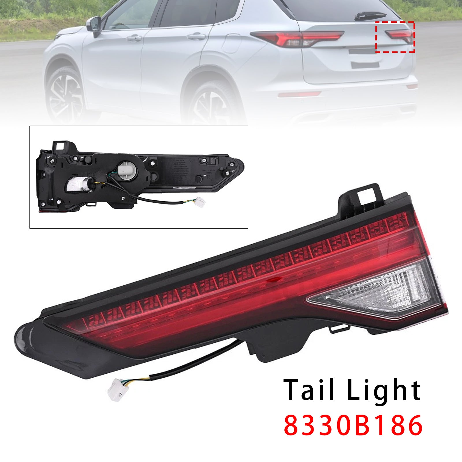 Right Inner Rear Brake Tail Light 8330B186 For Mitsubishi Outlander 2022-2024