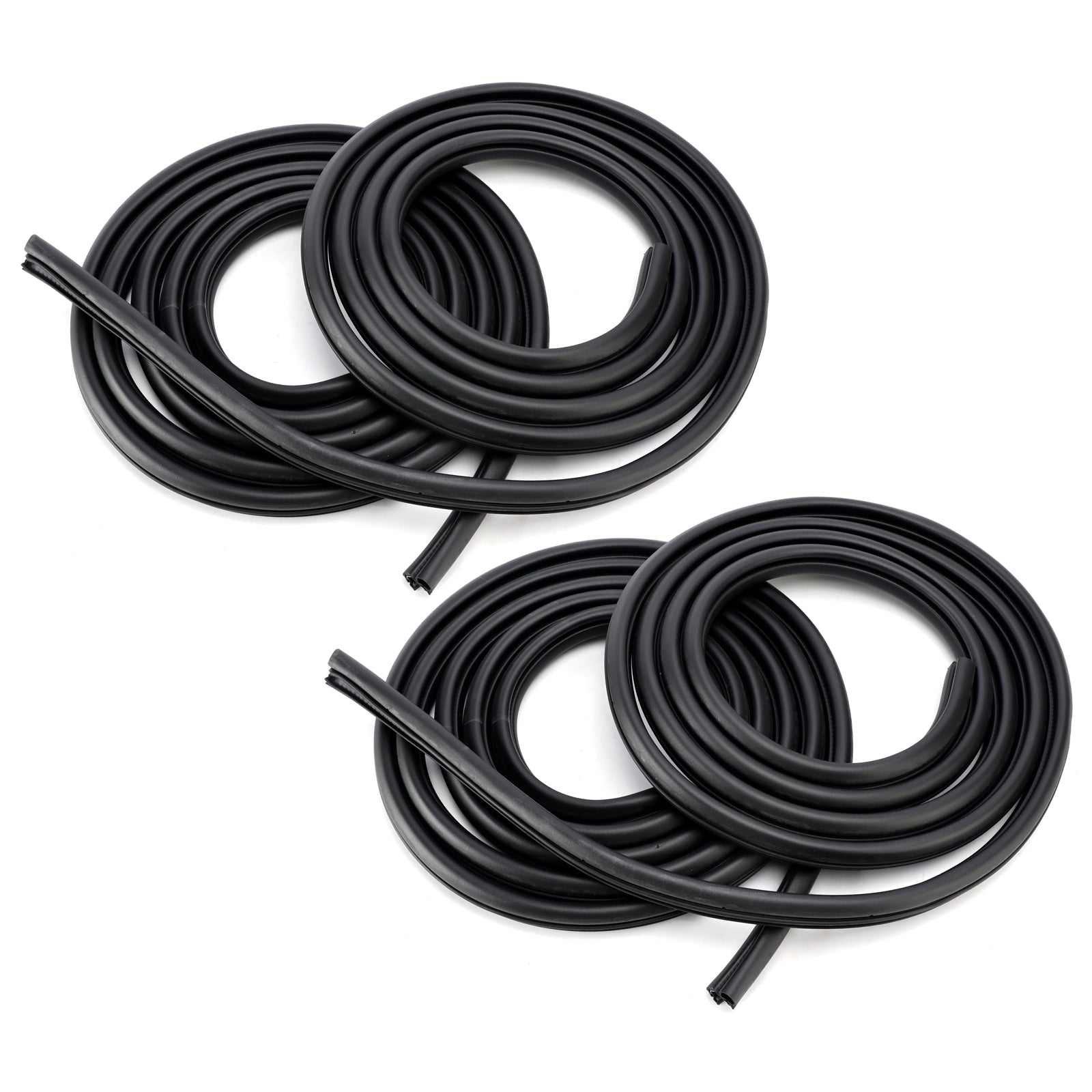 4Pcs Front Rear Left Right Door Rubber Seal Weatherstrip For Hummer H2 2003-2009