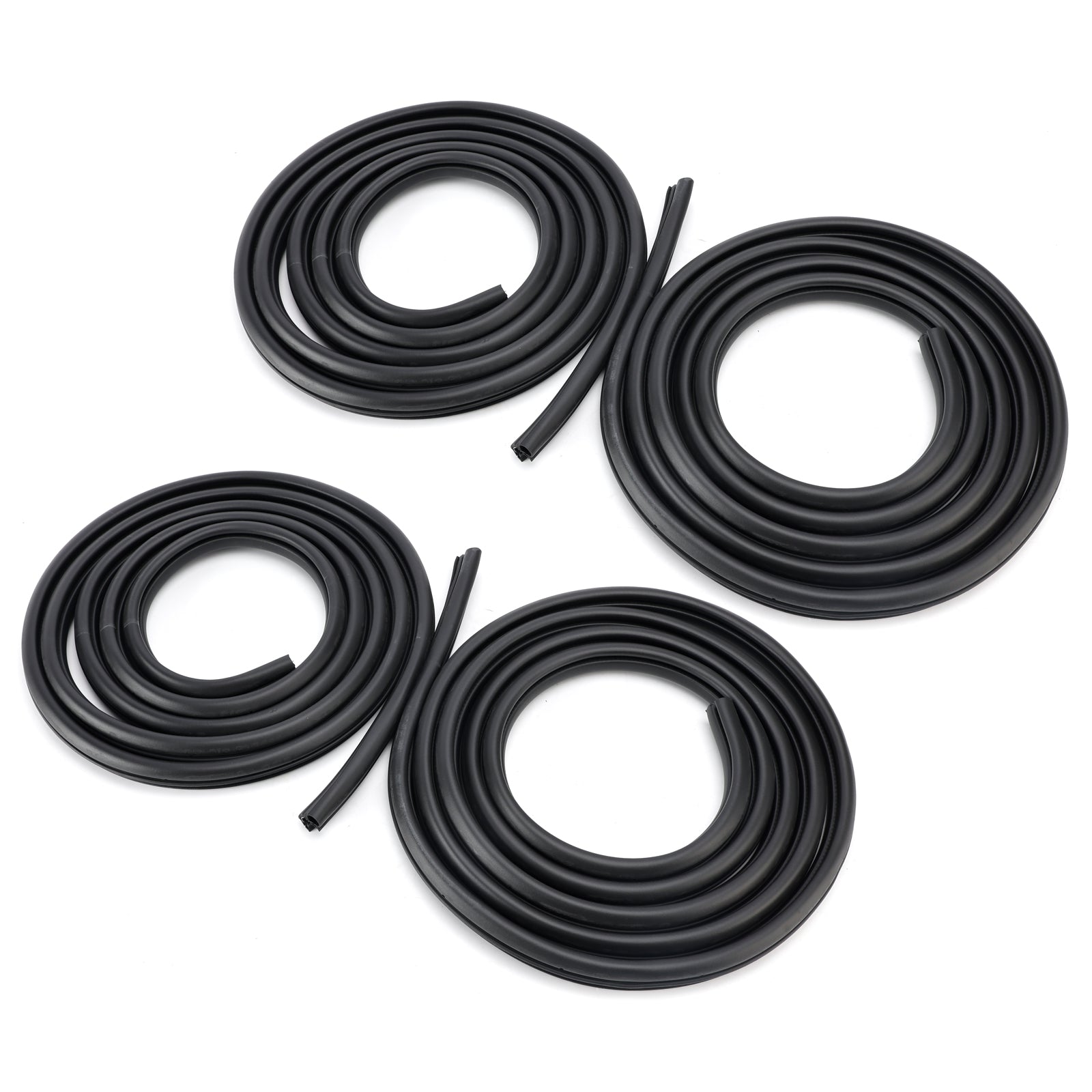 4Pcs Front Rear Left Right Door Rubber Seal Weatherstrip For Hummer H2 2003-2009