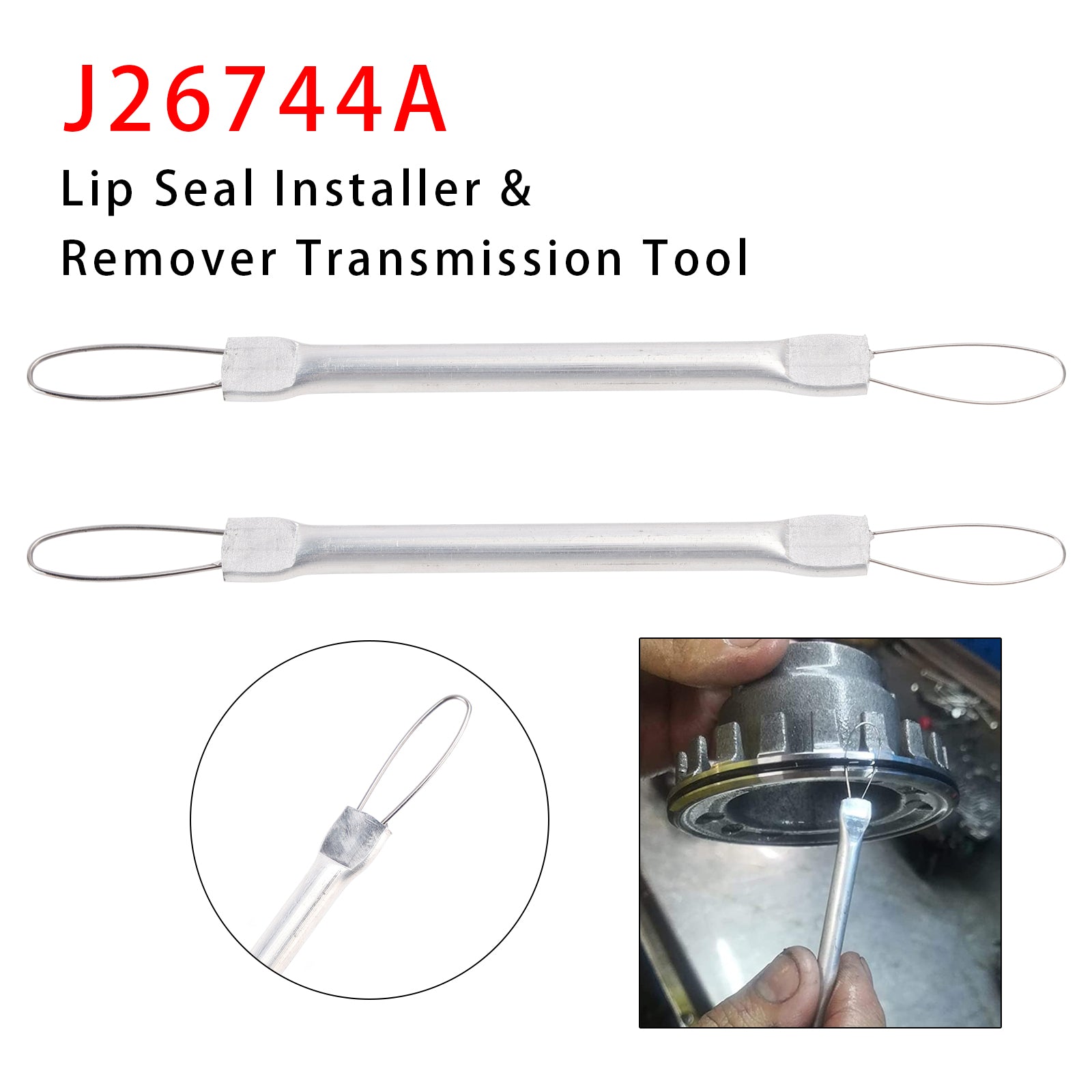 2PCS T-0015 Universal Lip Seal Installer & Remover Transmission Tool J-26744-A