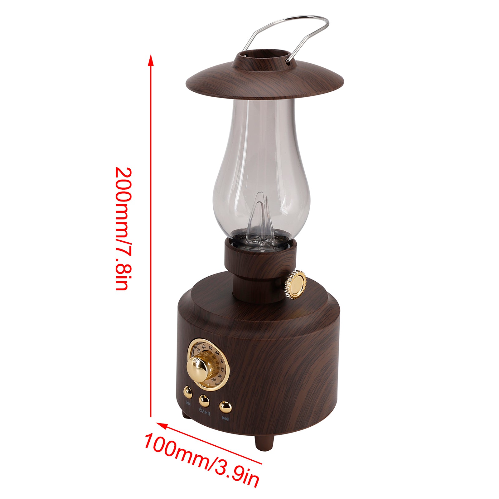 Retro Kerosene Table Lamp Bluetooth Speaker IPX4 Waterproof Bedside Lamp Camping