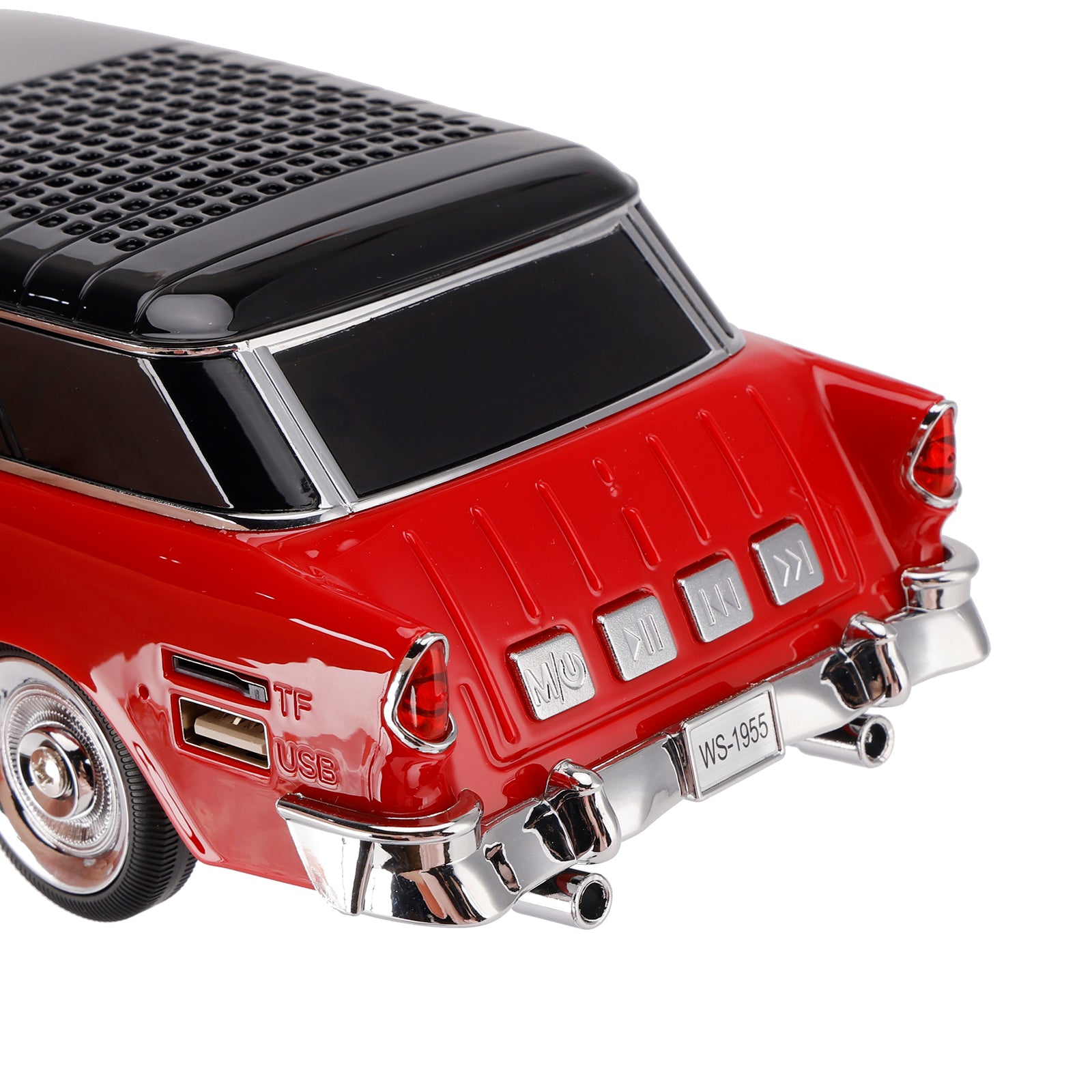 WS-1955 Bluetooth Replica Speaker Retro Speaker Car Design HD Sound TWS FM Radio