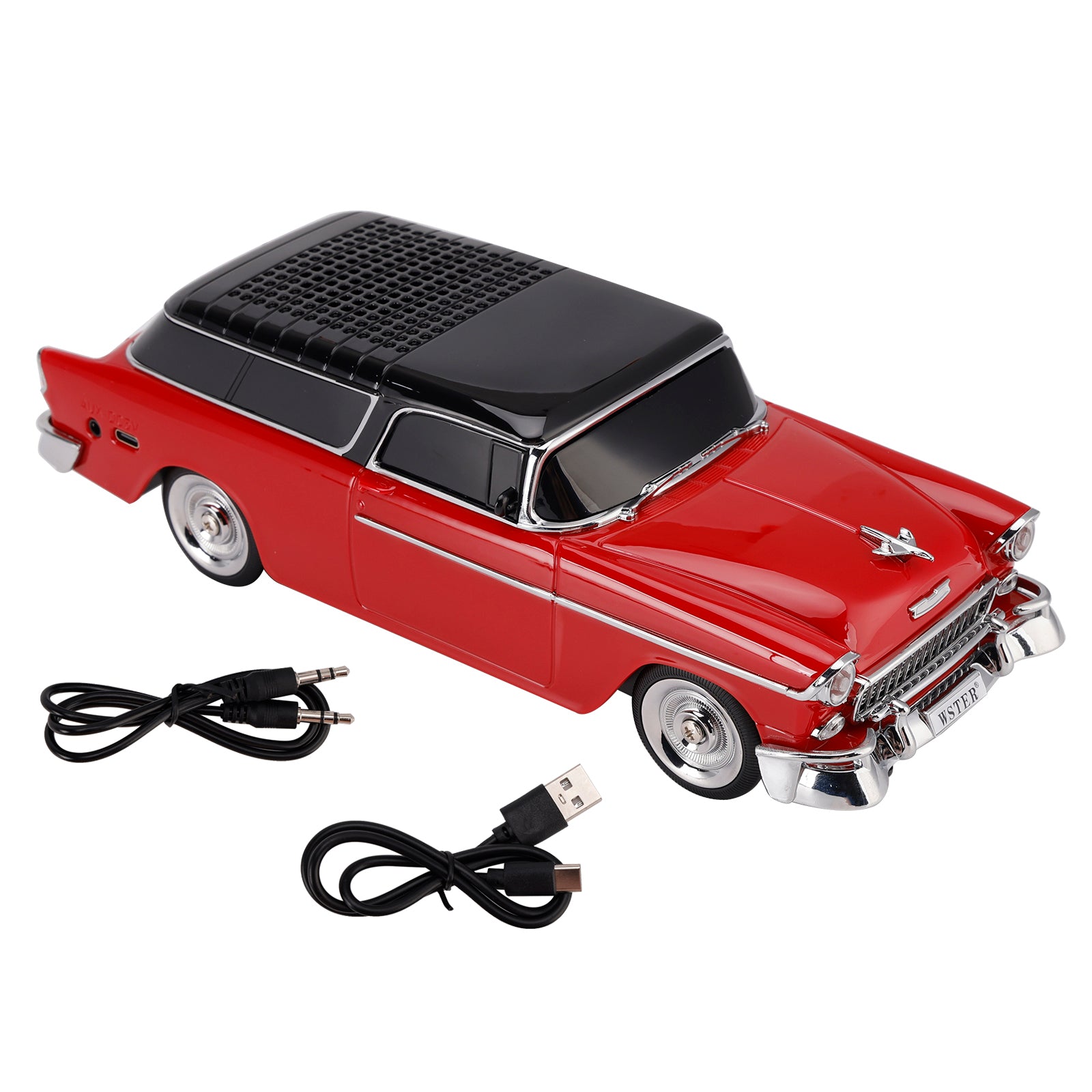 WS-1955 Bluetooth Replica Speaker Retro Speaker Car Design HD Sound TWS FM Radio