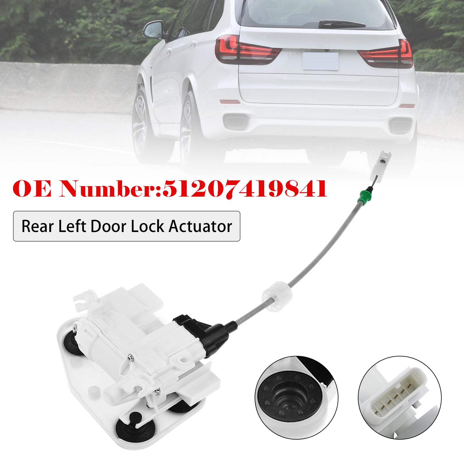 Rear Left Door Lock Actuator 51207419841 For F15 F16 X5 2014-2017 X6 2018