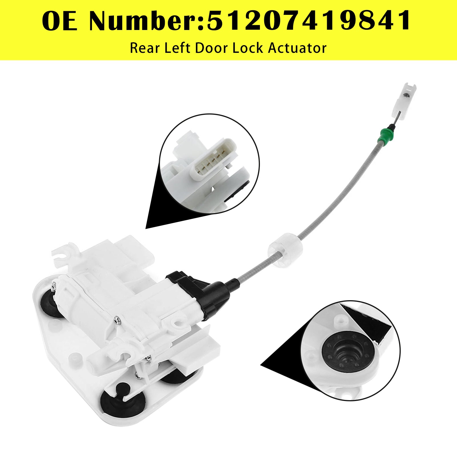 Rear Left Door Lock Actuator 51207419841 For F15 F16 X5 2014-2017 X6 2018