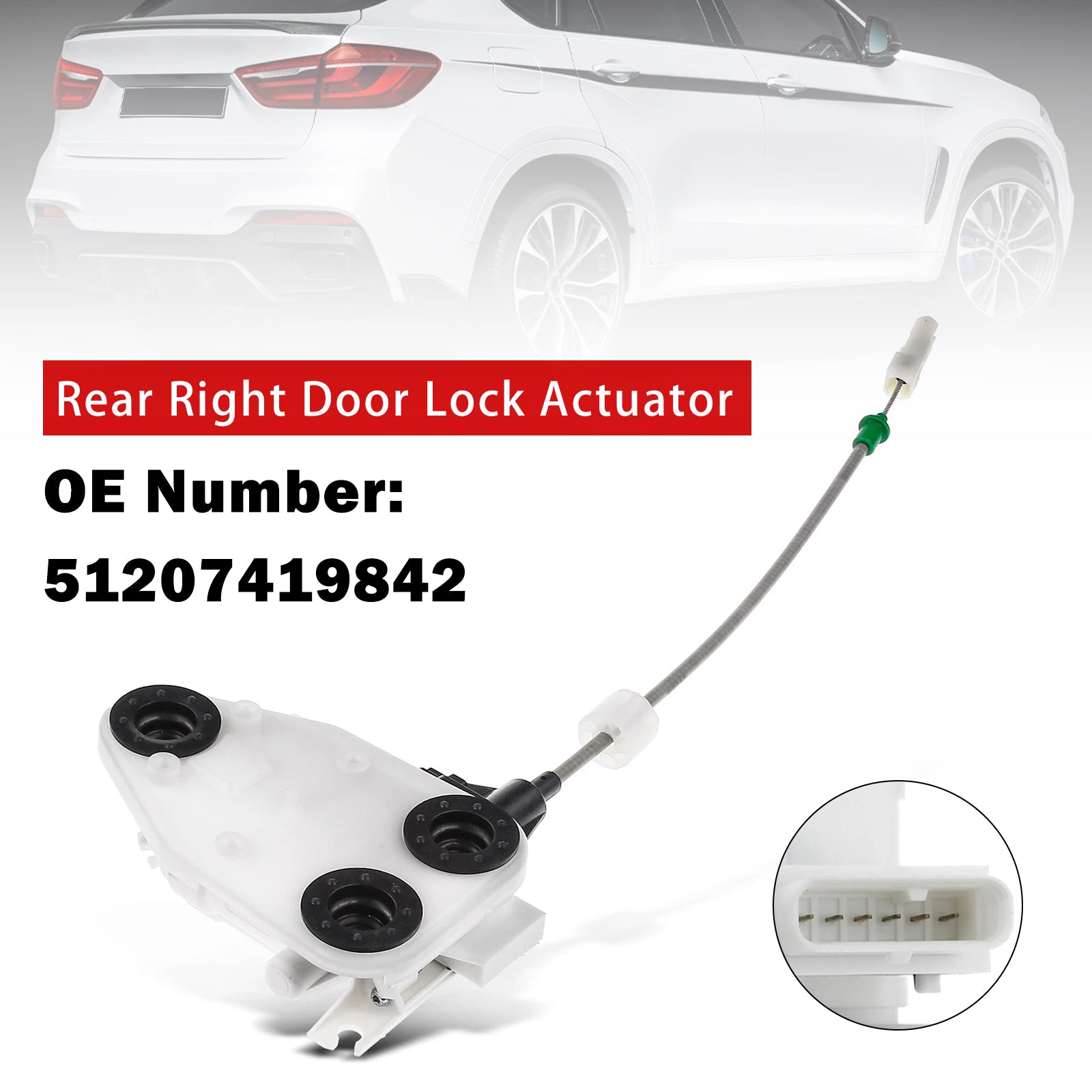 Rear Right Door Lock Actuator 51207419842 For F15 F16 X5 2014-2017 X6 2018