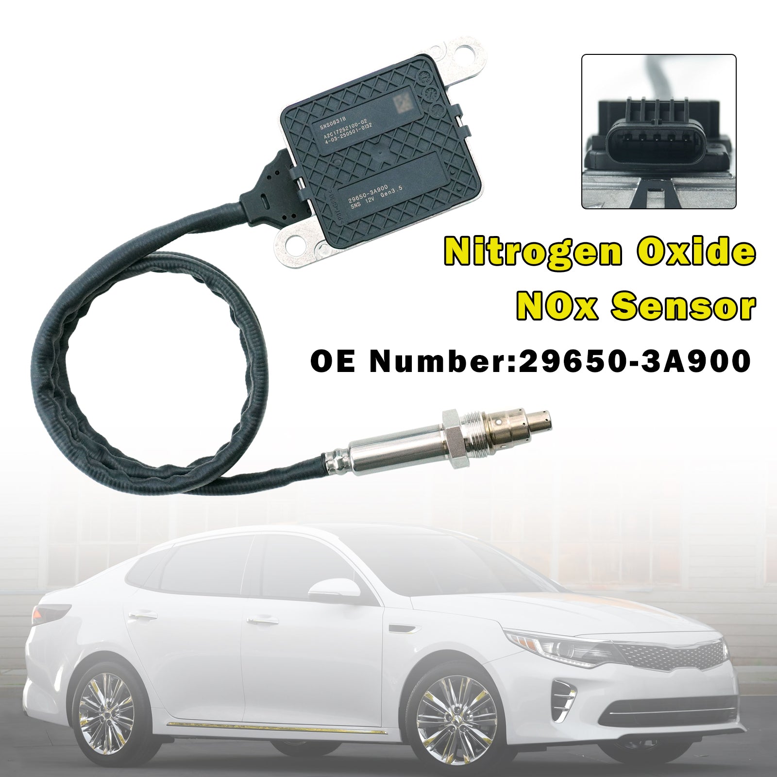 Nitrogen Oxide NOx Sensor 29650-3A900 SNS0831A For Hyundai Kia 2016-