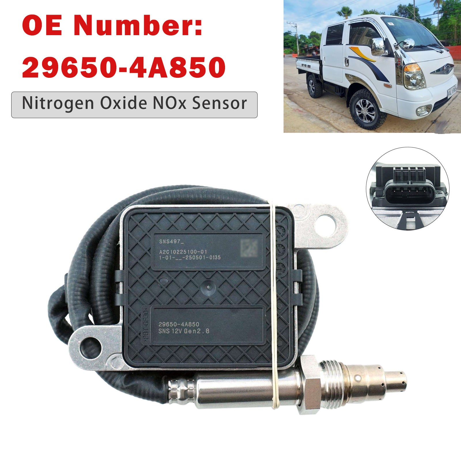 Nitrogen Oxide NOx Sensor 29650-4A850 For Hyundai KIA Truck Parts