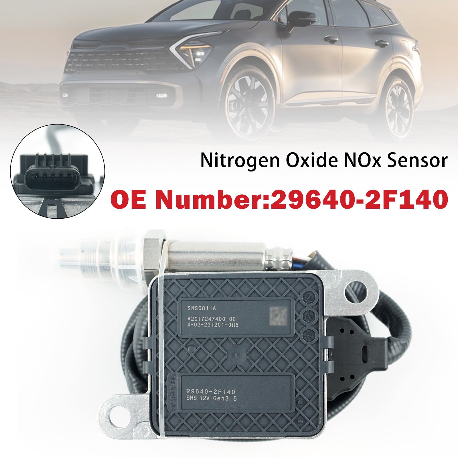 Nitrogen Oxide NOx Sensor SNS0811A 29640-2F140 For Hyundai KIA