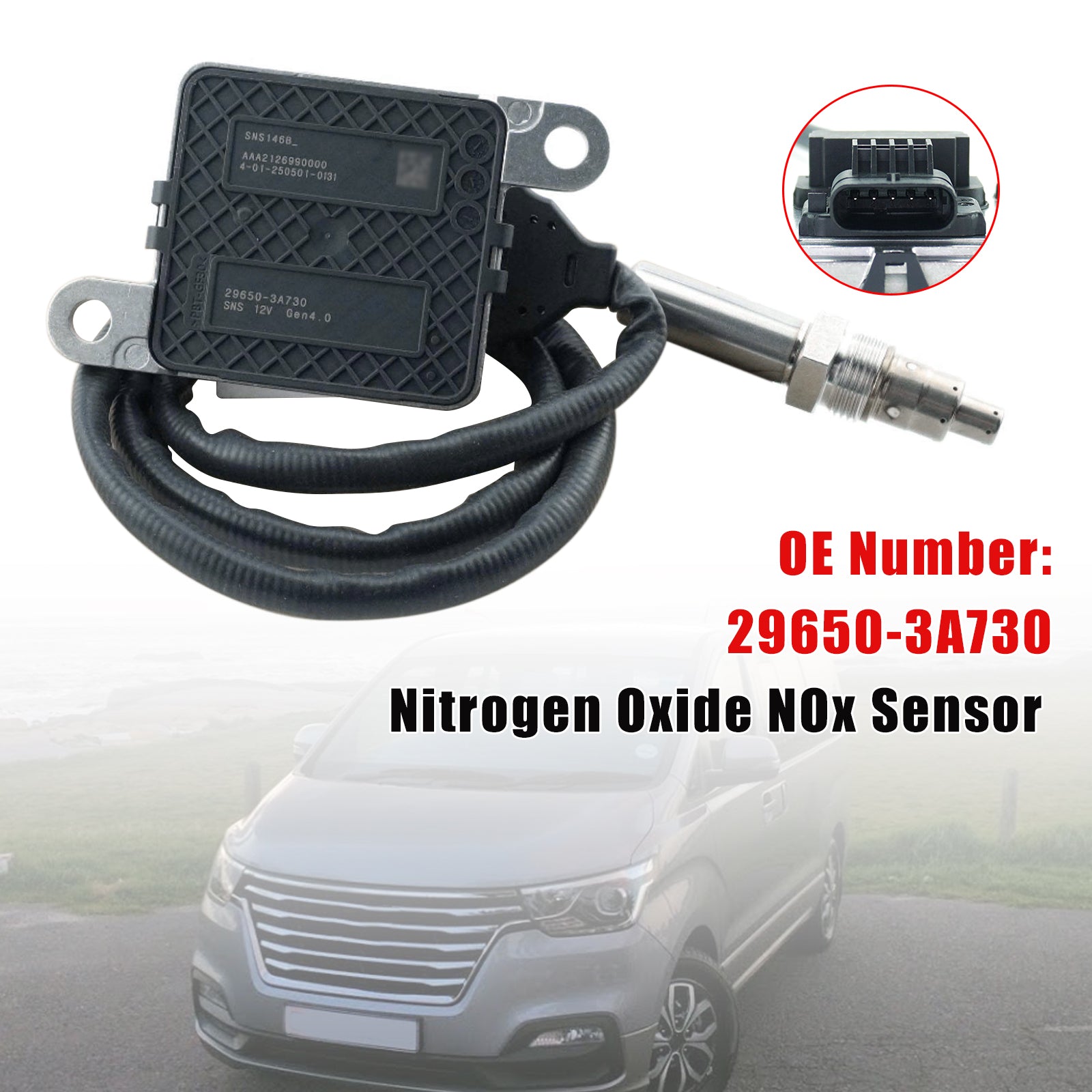 Nitrogen Oxide NOx Sensor 29650-3A730 SNS146B For Hyundai H1 Starex 2018-