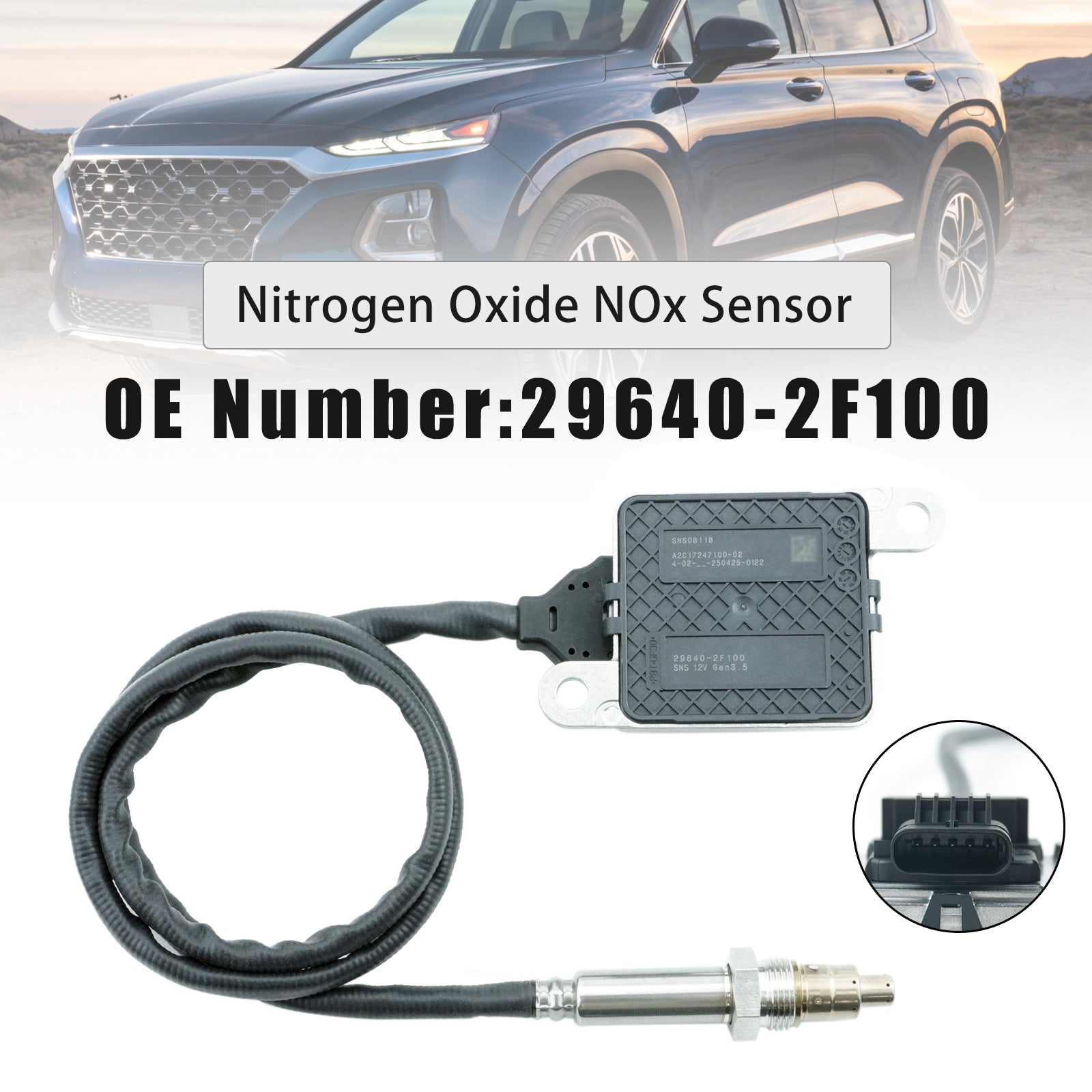 Nitrogen Oxide NOx Sensor 29640-2F100 For Hyundai Santa Fe 2.0 Palisade 2.2