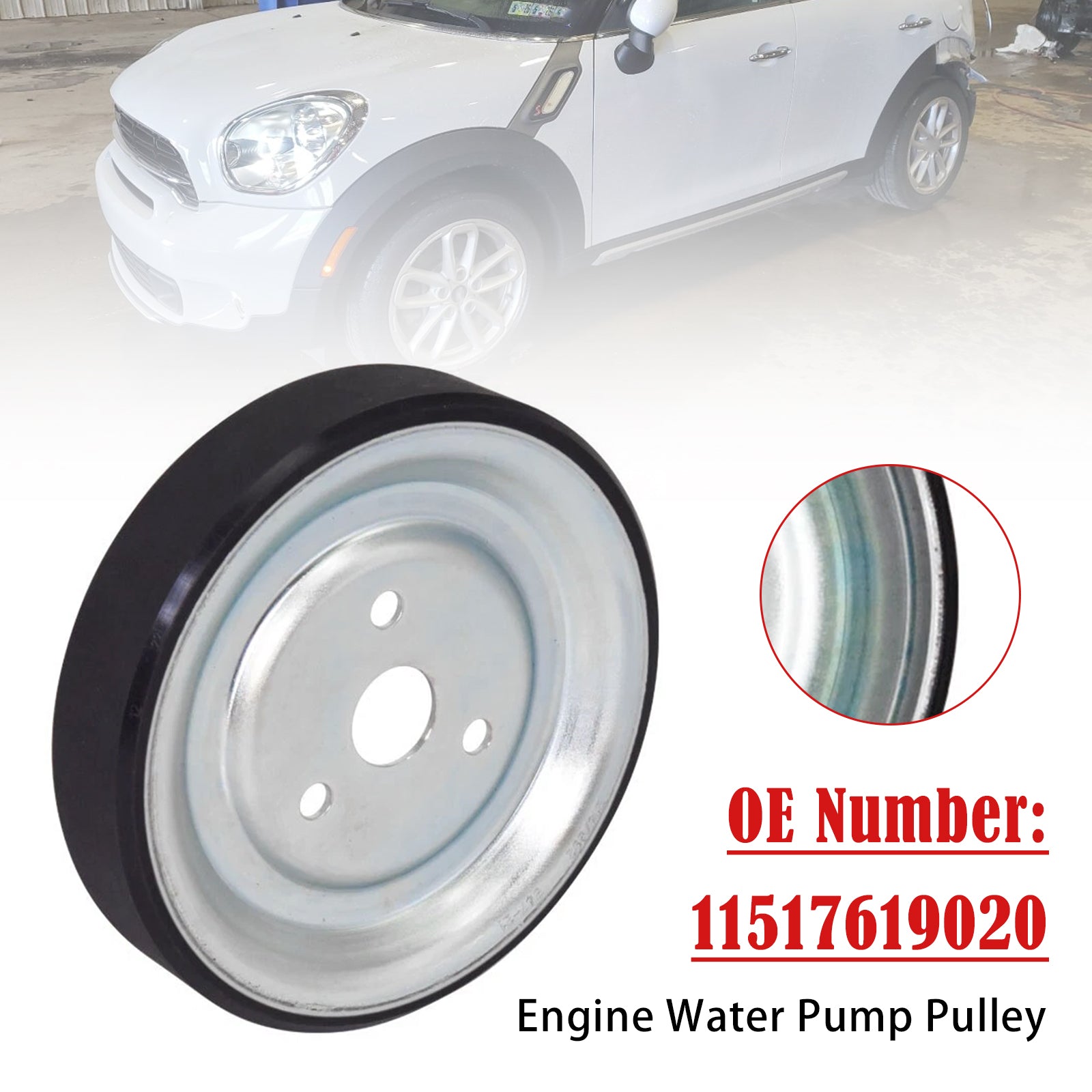 Engine Water Pump Pulley 11517619020 for Mini Cooper Paceman Countryman 11-16