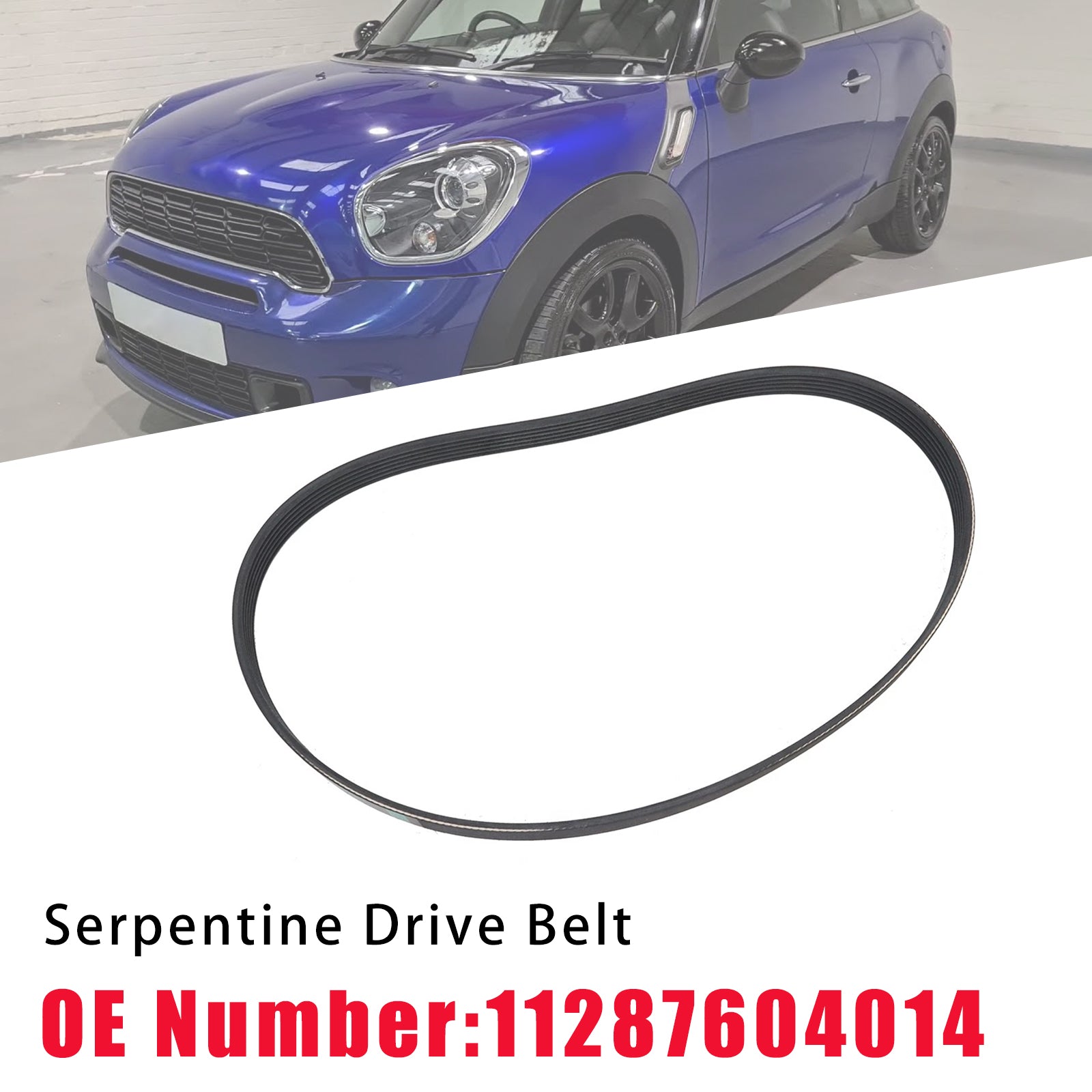 Alternator Serpentine Drive Belt for Mini Cooper Paceman Countryman 11-16
