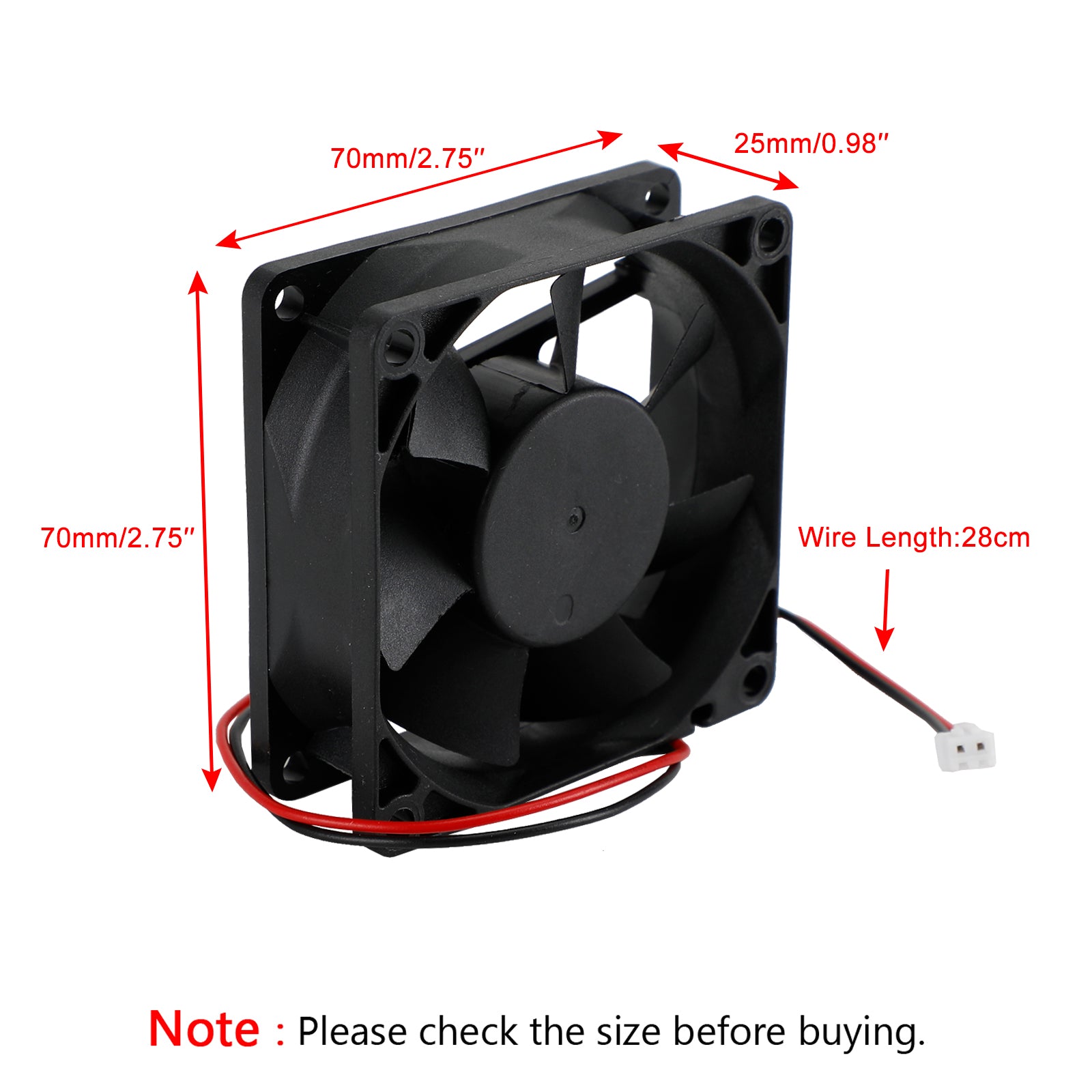 4PCS 12V 0.2A Cooling Computer Fan Ball Bearing 70?ā”?5mm DC Brushless 2 Pin