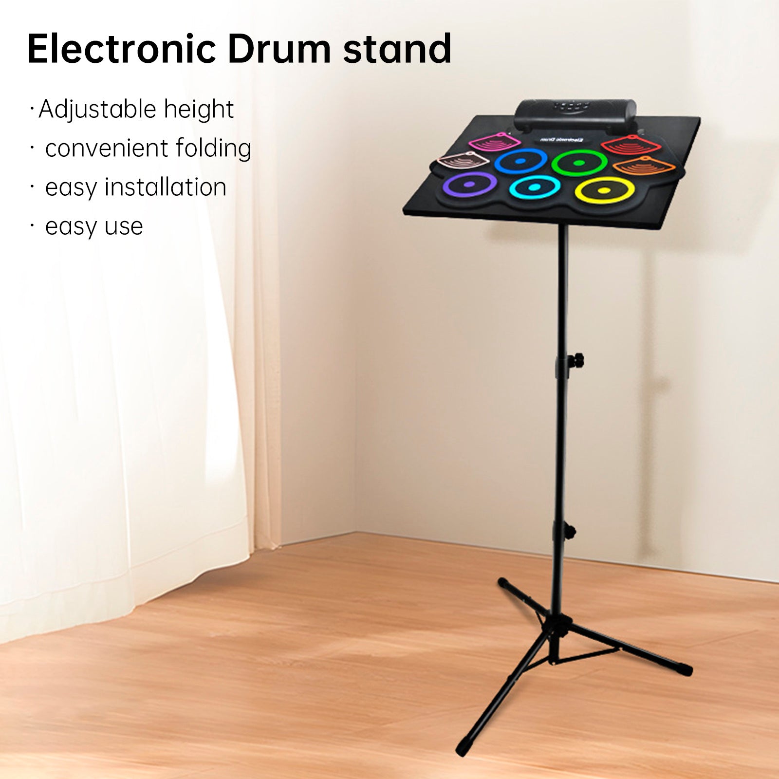 Hand-Rolled Electronic Drum Set Stand Removable Height-Adjustable Drum Stand