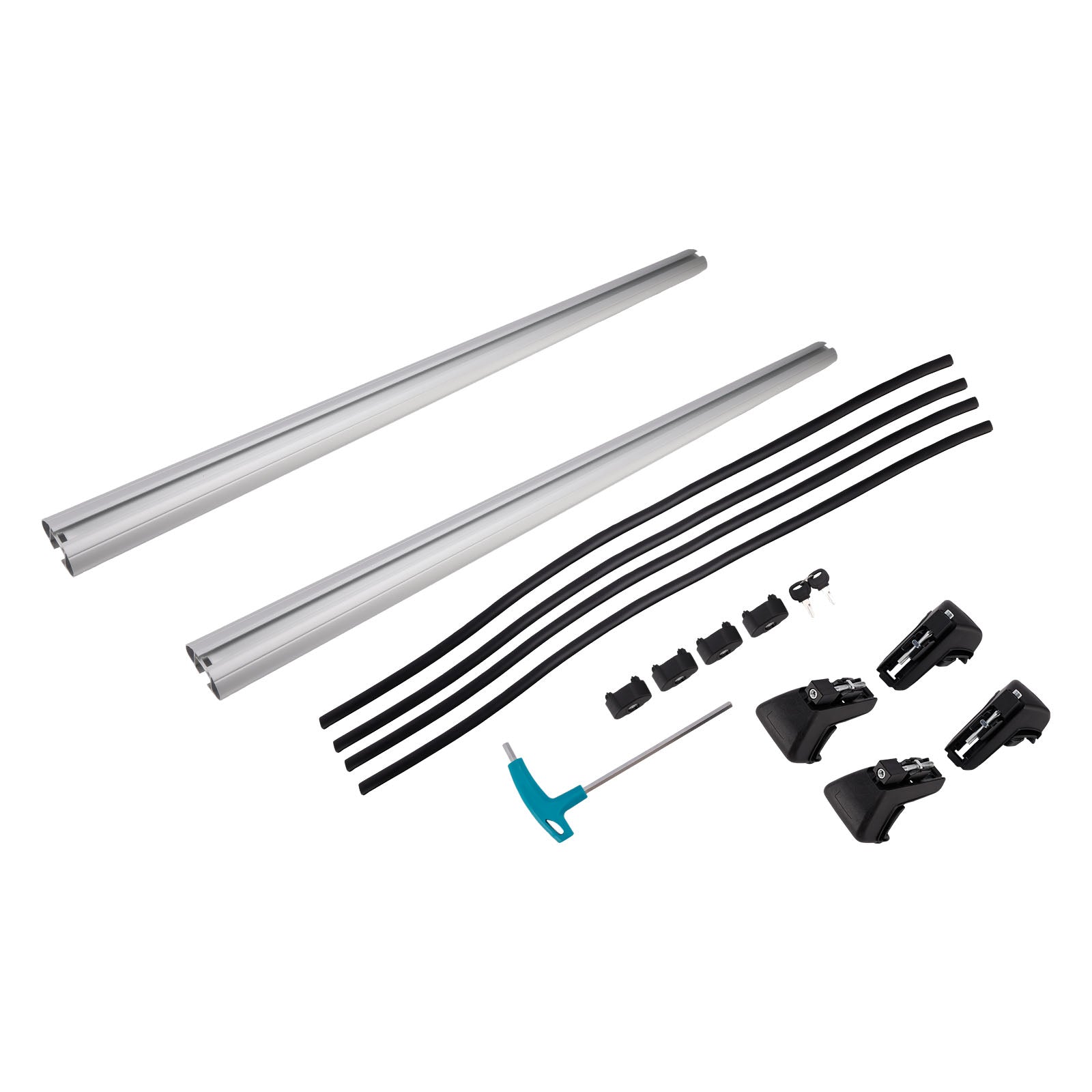 Universal Aluminium Car Roof Rack Luggage Carrier Cross Bar Rail Lockable 120CM